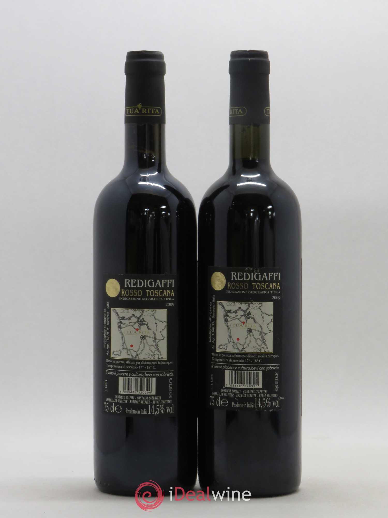 Toscana IGT Tua Rita Redigaffi 2009 - Lot de 2 bouteilles - 1