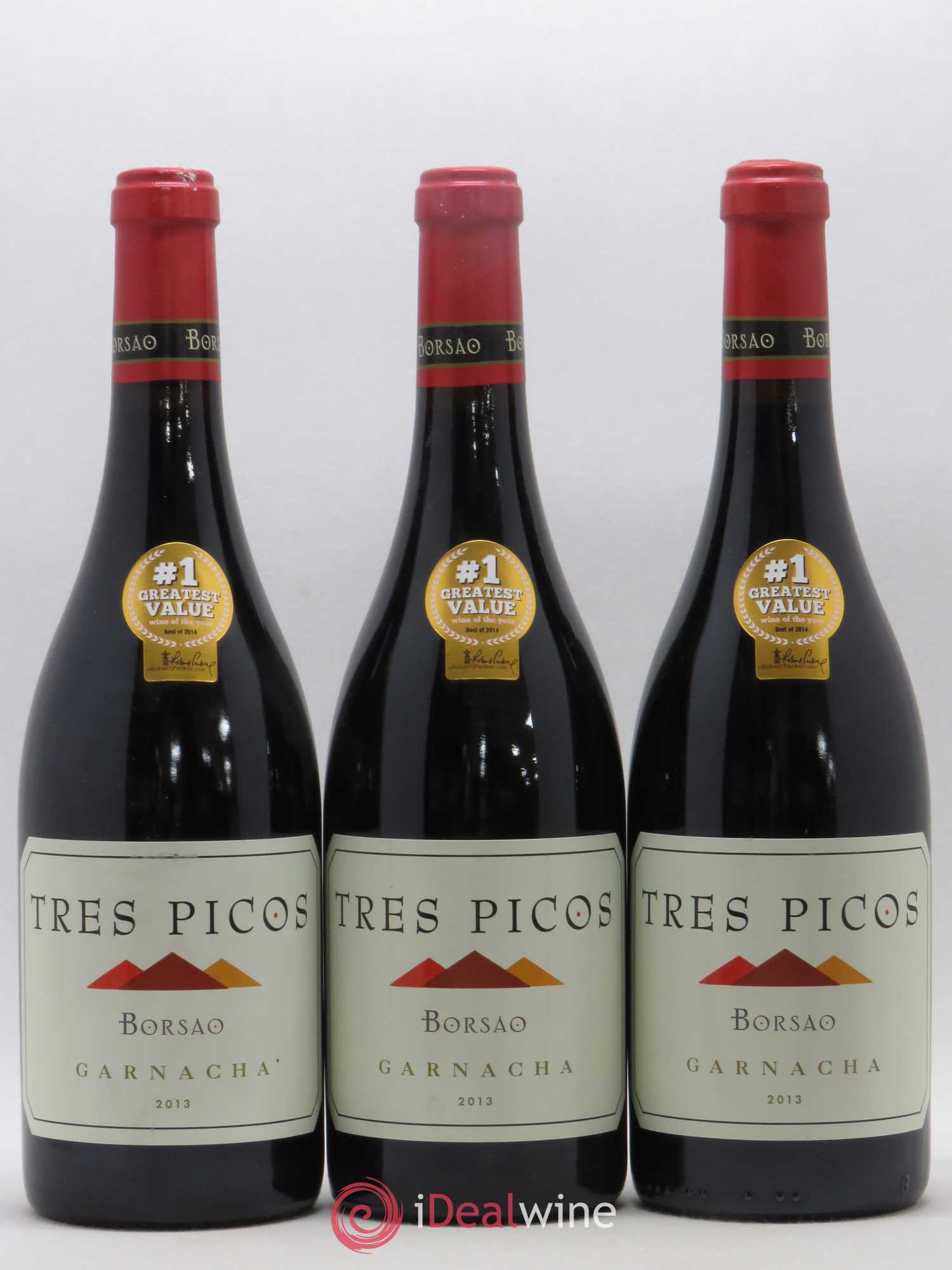 Campo de Borja Garnacha Tres Picos Borsao 2013 - Posten von 6 Flaschen - 2