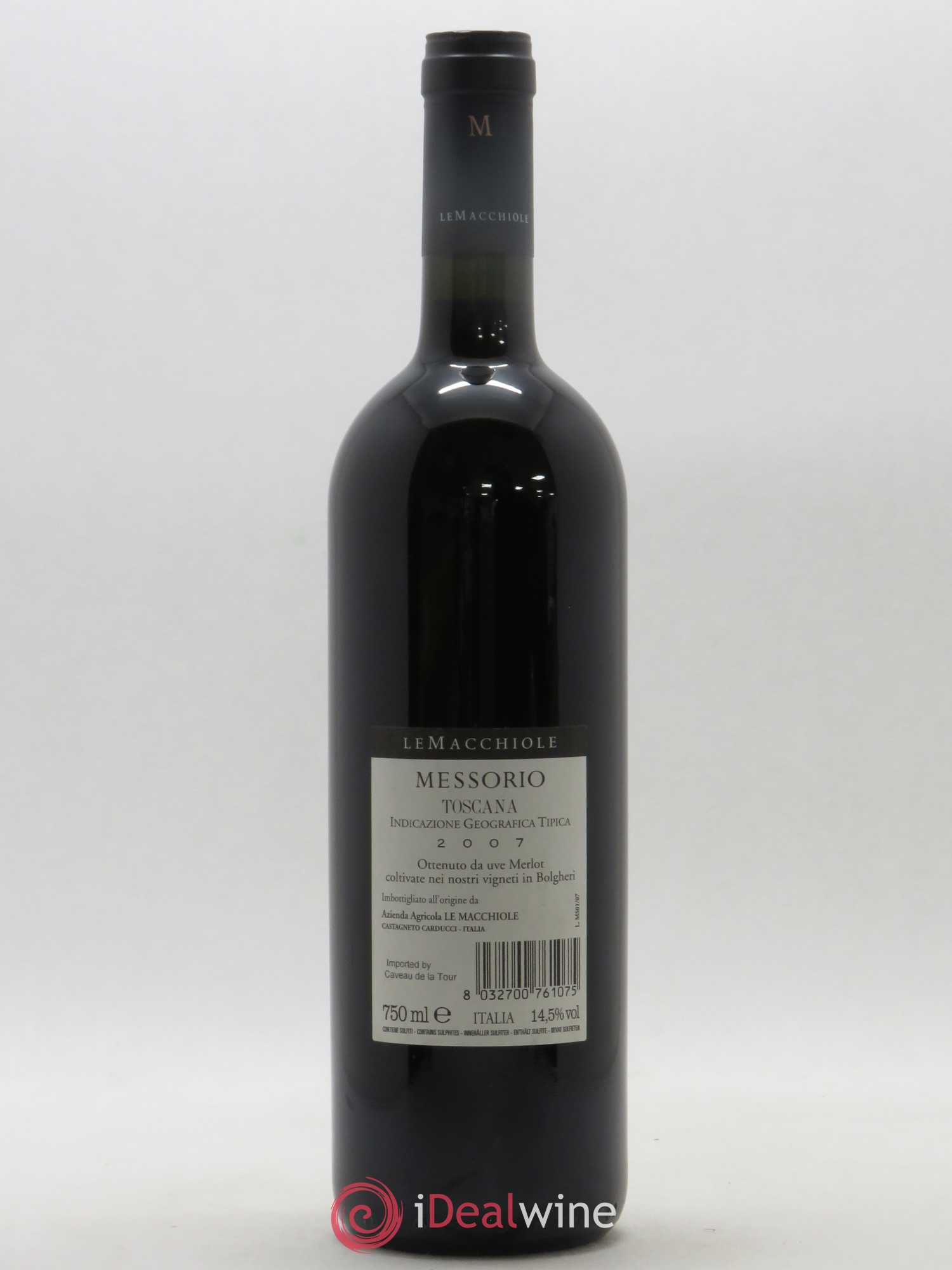 Toscana IGT Le Macchiole Messorio 2007 - Lot de 1 bouteille - 1