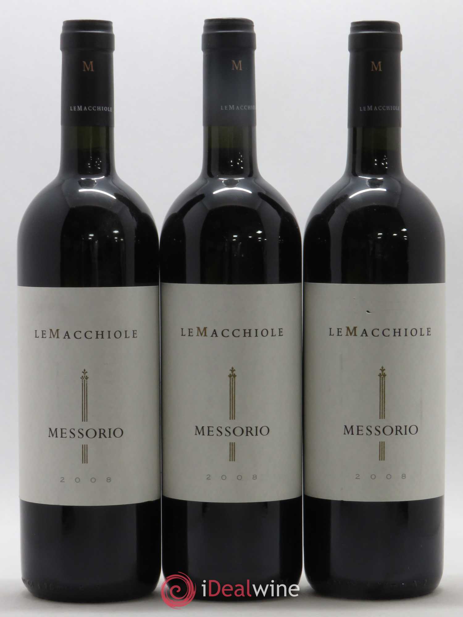 Toscana IGT Le Macchiole Messorio 2008 - Lot de 3 bouteilles - 0