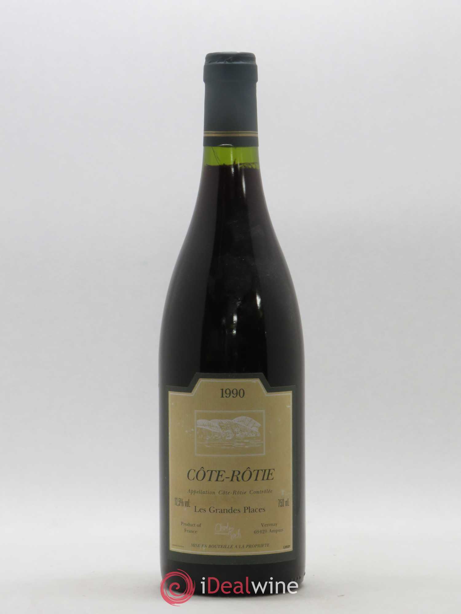 Côte-Rôtie Les Grandes Places Clusel-Roch 1990 - Lot de 1 bouteille - 0
