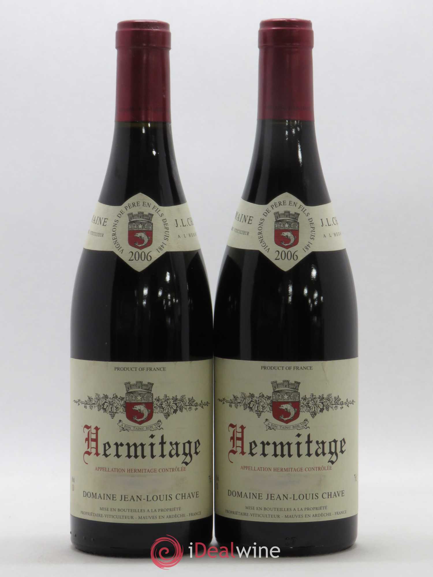 Hermitage Jean-Louis Chave 2006 - Lot de 2 bouteilles - 0