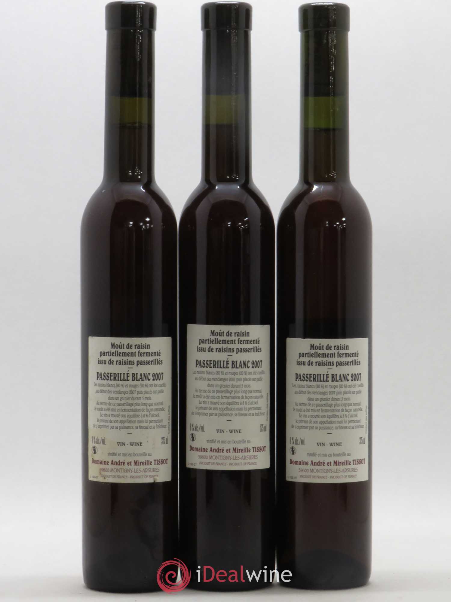 Vin de France Spirale Passerillé Bénédicte et Stéphane Tissot 2007 - Posten von 3 Demi-Flaschen - 1