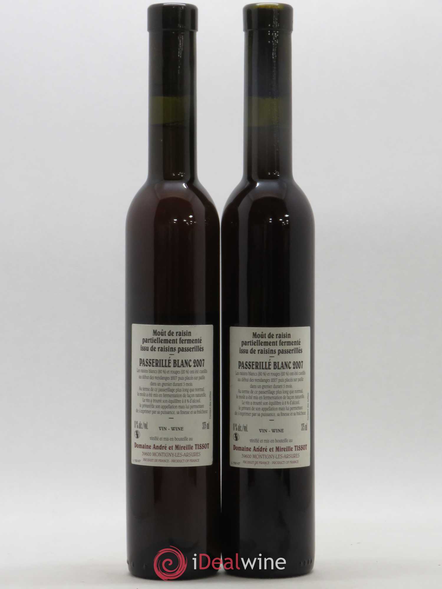 Vin de France Spirale Passerillé Bénédicte et Stéphane Tissot  (senza prezzo di riserva) 2007 - Lotto di 2 mezze bottiglie - 1