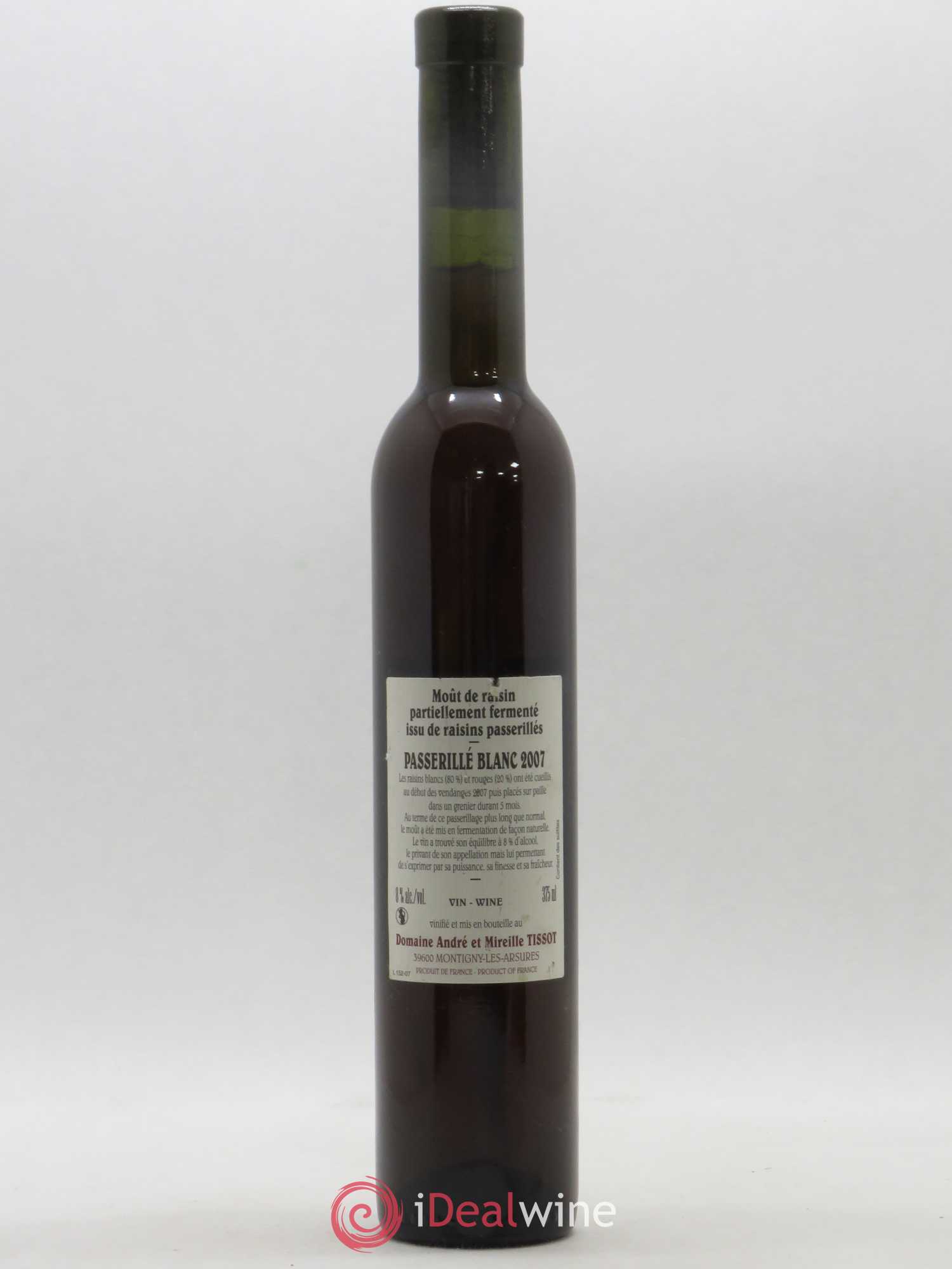 Vin de France Spirale Passerillé Bénédicte et Stéphane Tissot 2007 - Lotto di 1 mezza bottiglia - 1