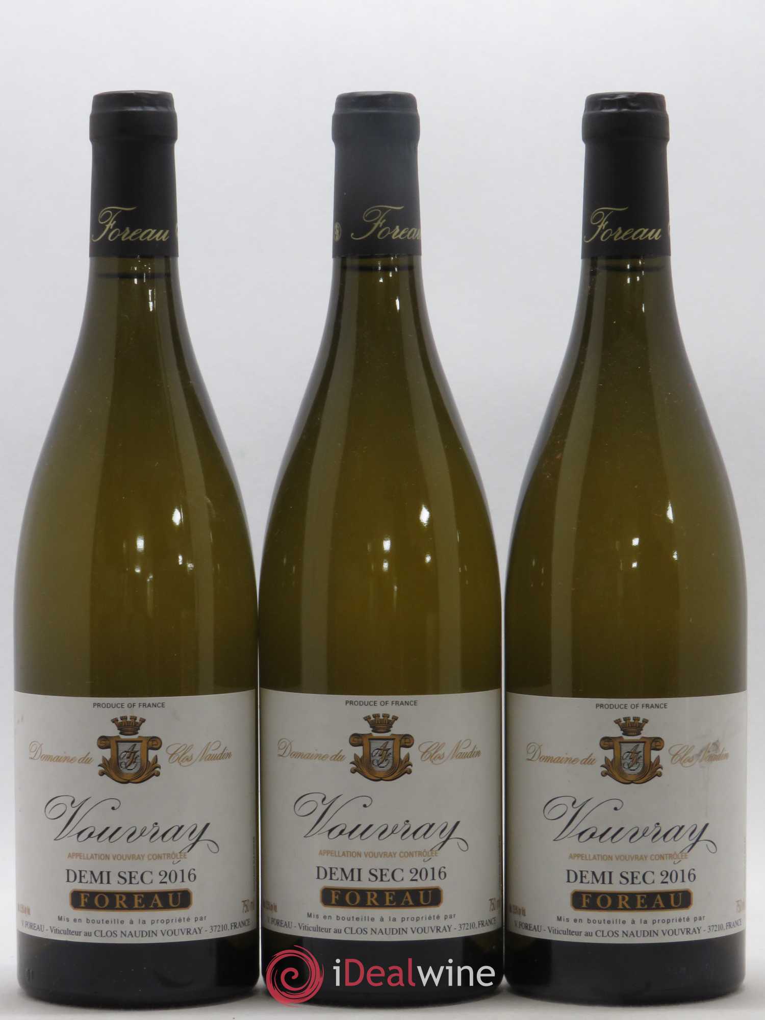 Vouvray Demi-Sec Clos Naudin - Philippe Foreau 2016 - Lot de 3 bouteilles - 0