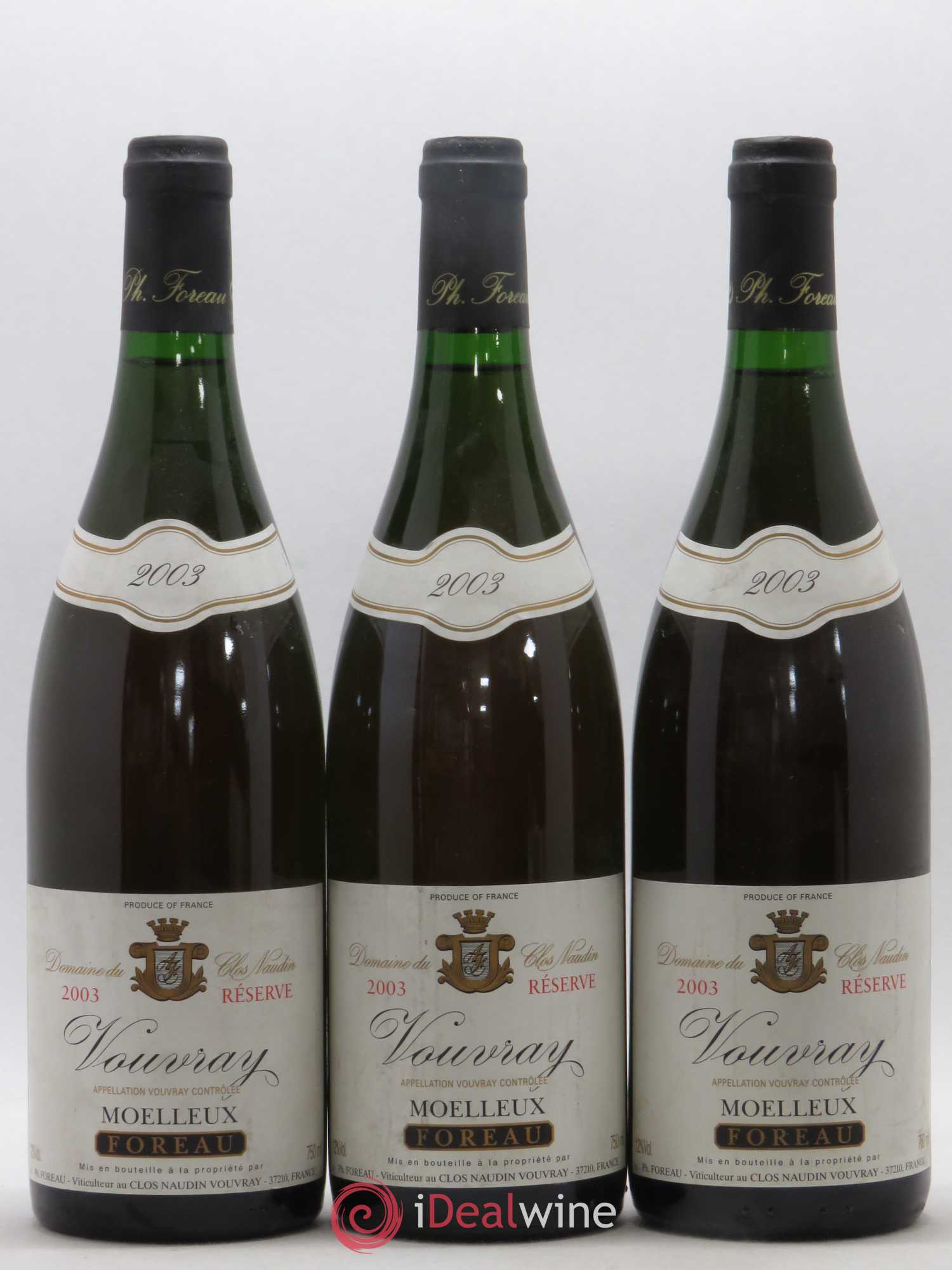 Vouvray Moelleux Réserve Clos Naudin - Philippe Foreau 2003 - Lotto di 6 bottiglie - 2