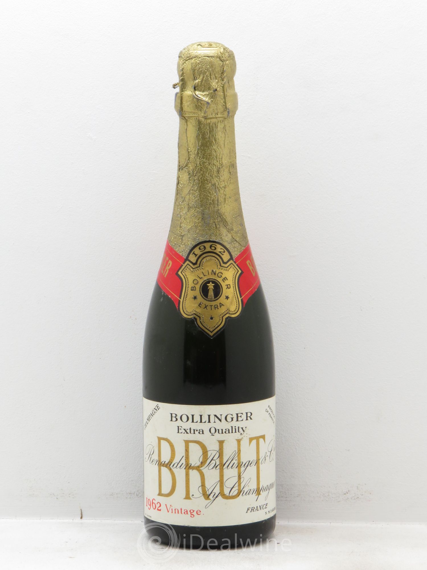 Champagne Bollinger Brut Extra Quality (sans prix de réserve - no reserve) 1962 - Lot of 1 half-bottle - 0