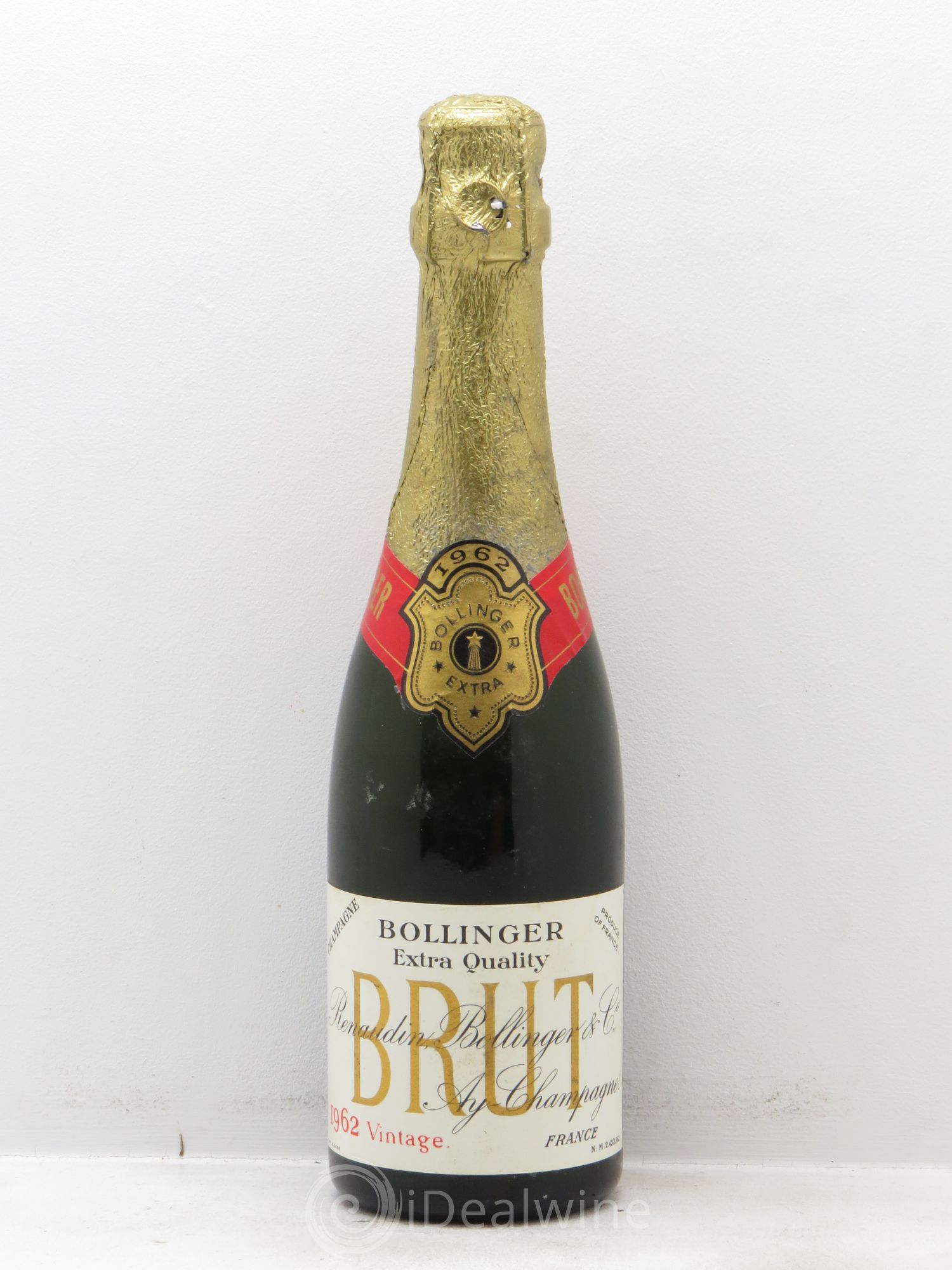 Champagne Bollinger Brut Extra Quality (sans prix de réserve - no reserve) 1962 - Lot of 1 half-bottle - 0