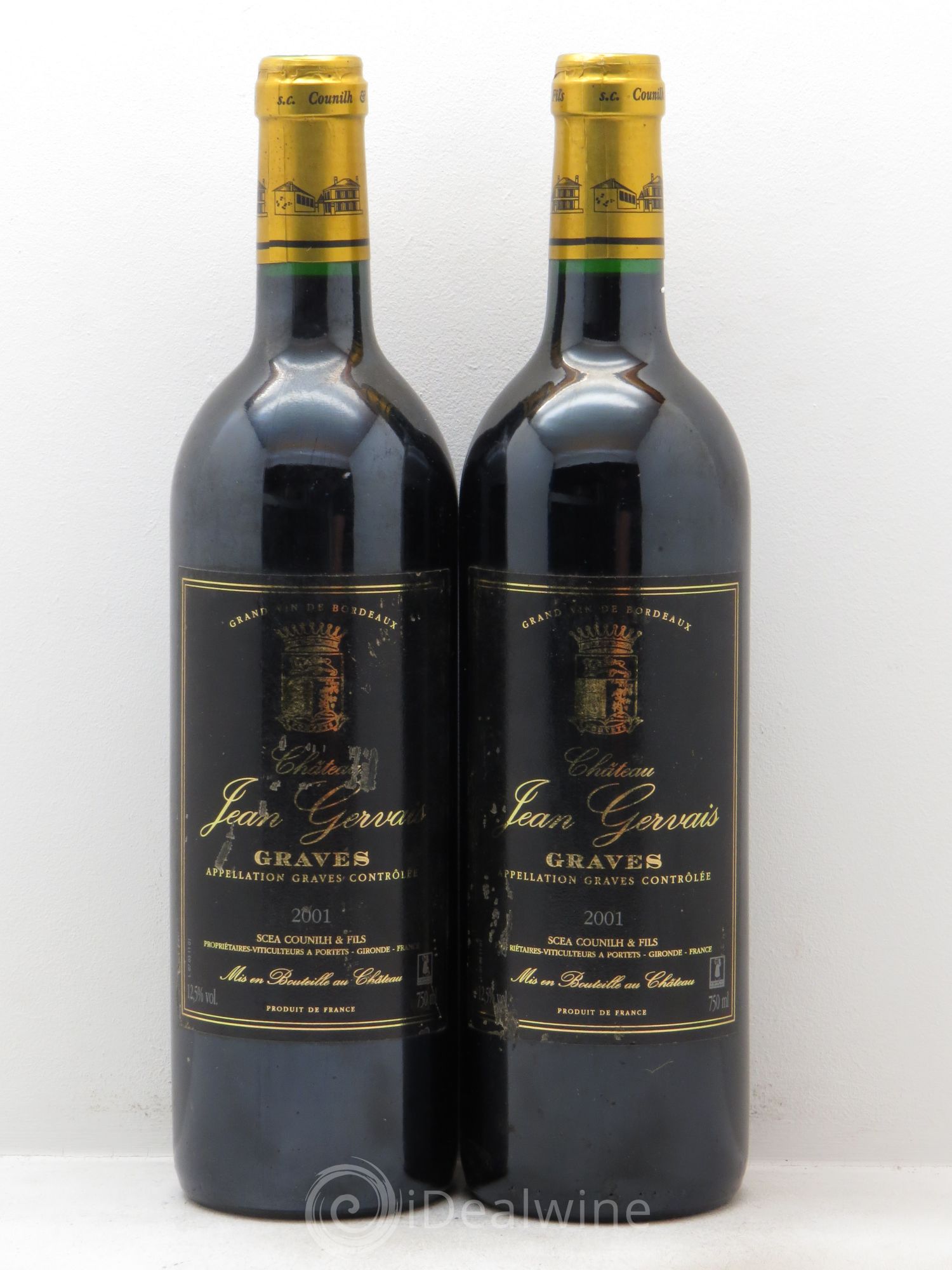 Graves Château Jean Gervais (sans prix de réserve - no reserve) 2001 - Posten von 2 Flaschen - 0
