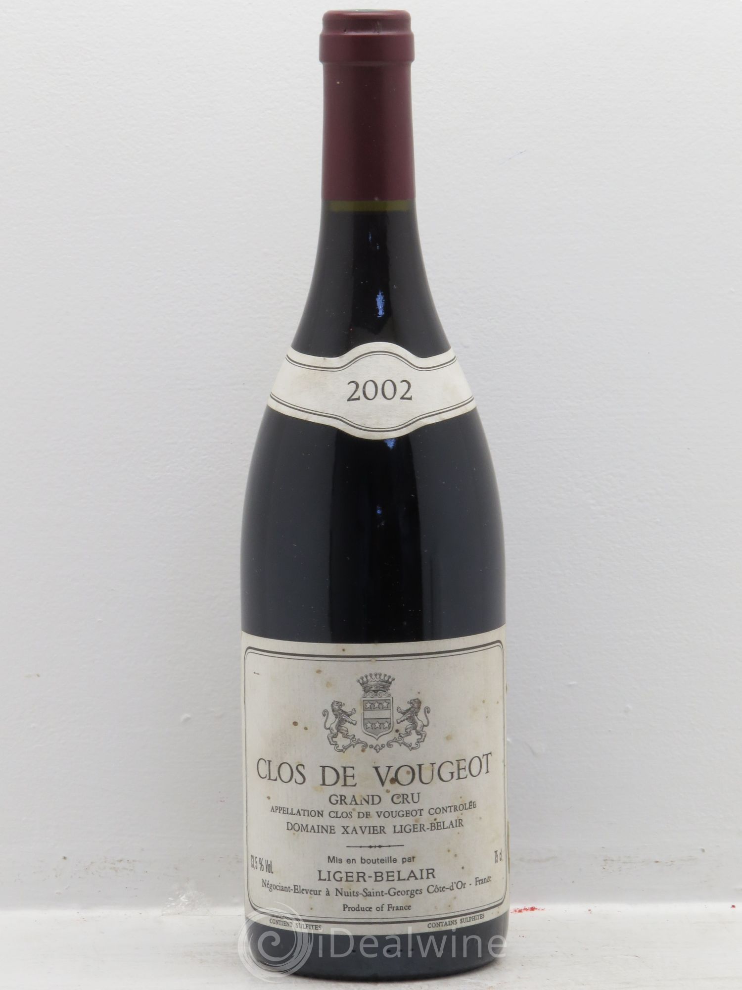 Clos de Vougeot Grand Cru T.Liger Belair 2002 - Lot de 6 bouteilles - 0