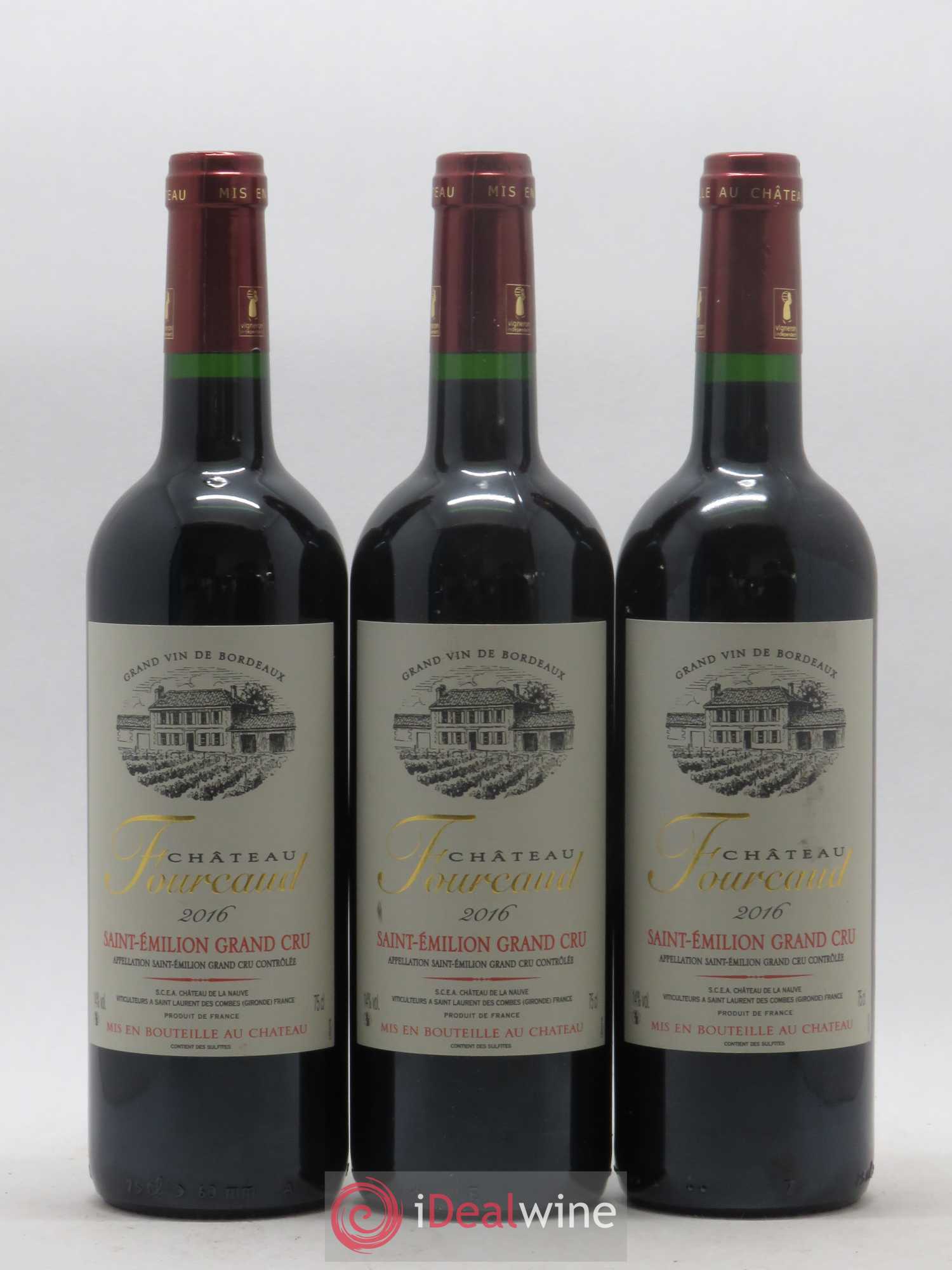 Saint-Émilion Grand Cru Château Fourcaud 2016 - Lot de 12 bouteilles - 1
