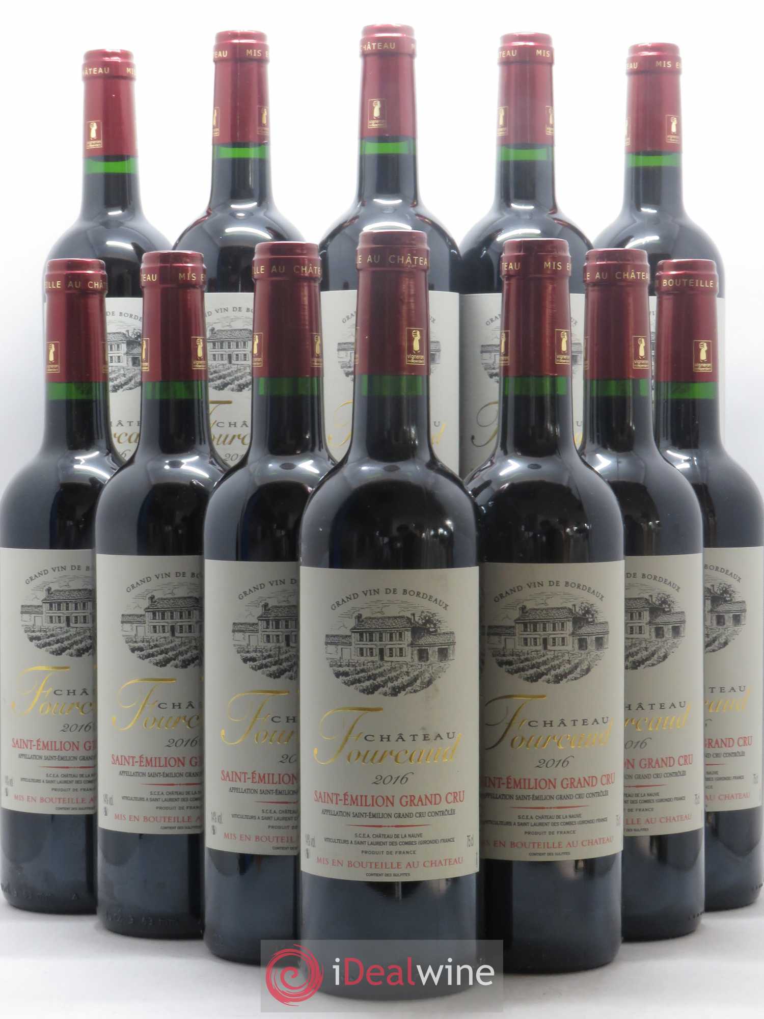 Saint-Émilion Grand Cru Château Fourcaud 2016 - Lot de 12 bouteilles - 0