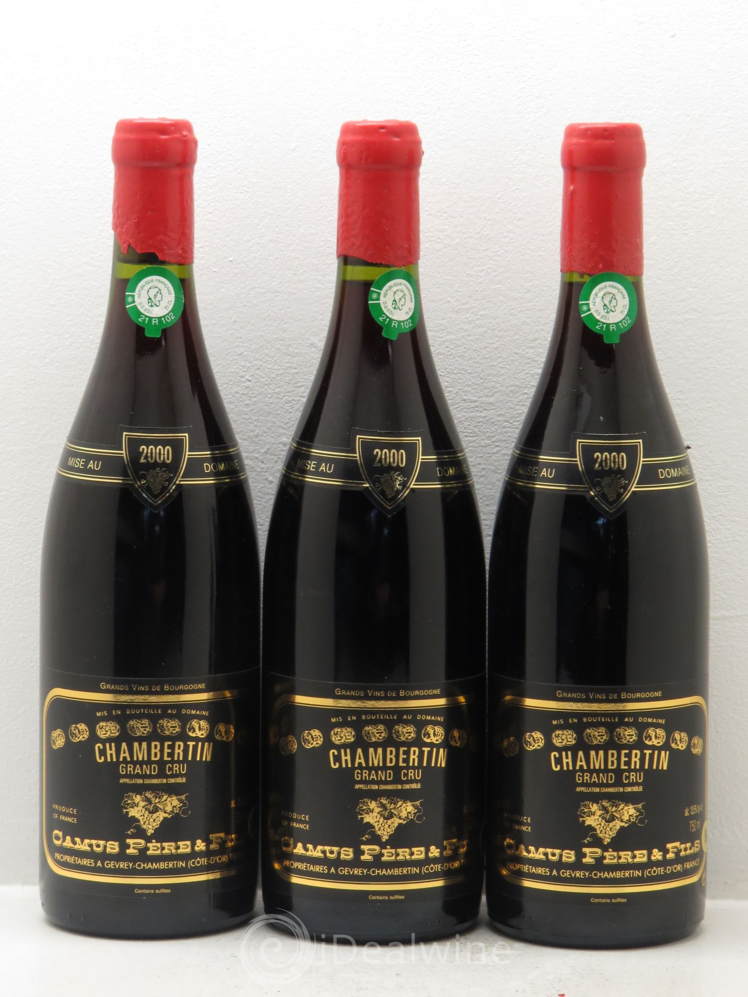 Chambertin Grand Cru Domaine Camus 2000 - Posten von 3 Flaschen - 0