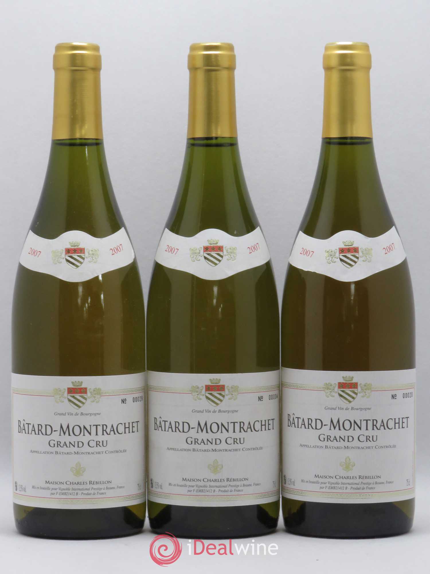 Bâtard-Montrachet Grand Cru Maison Charles Rebillon 2007 - Lot de 3 bouteilles - 0