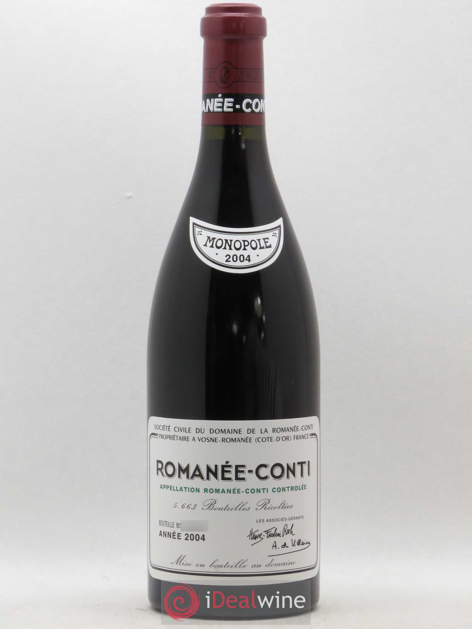 Romanée-Conti Grand Cru Domaine de la Romanée-Conti 2004 - Lot de 1 bouteille - 0