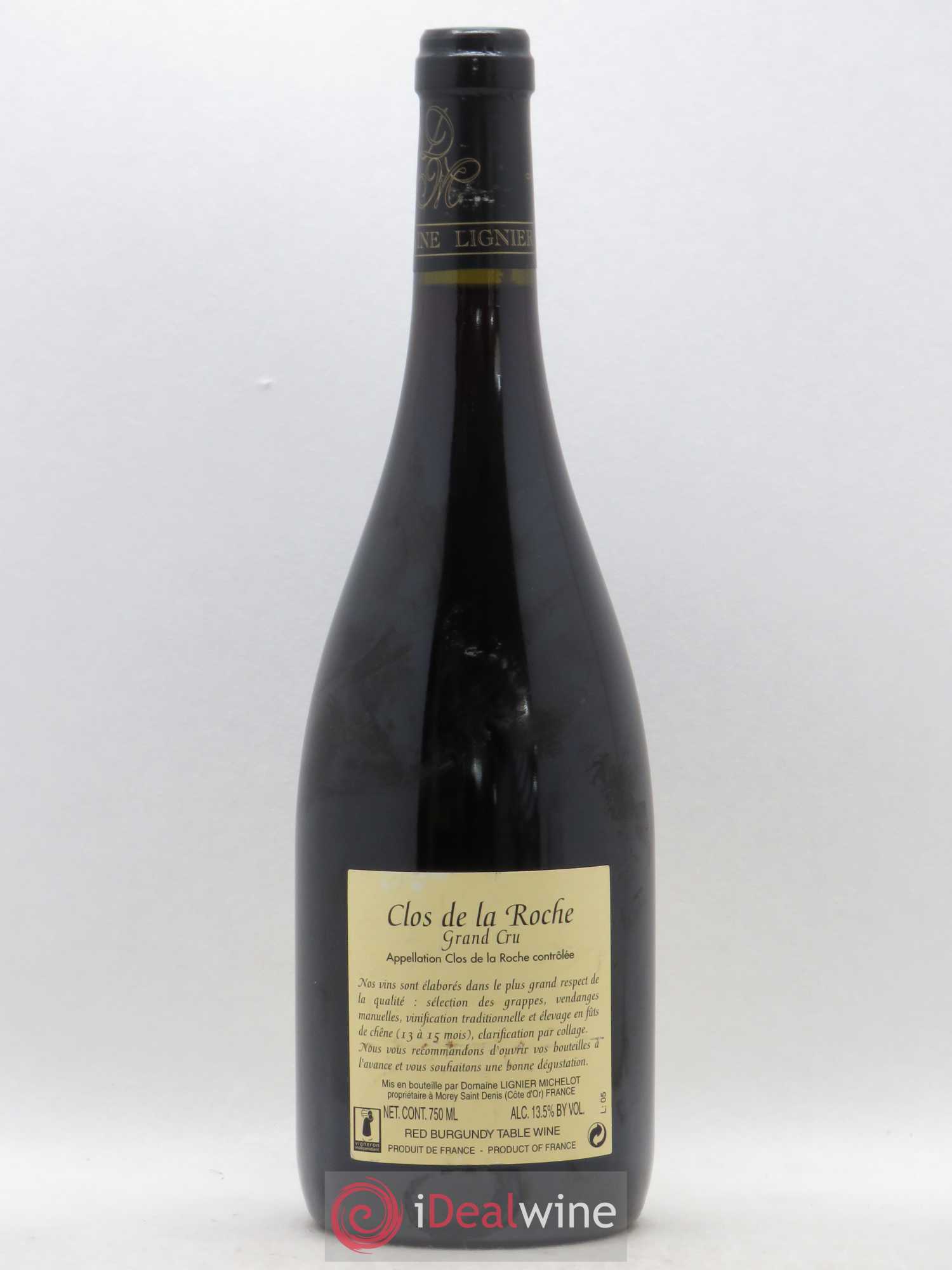 Clos de la Roche Grand Cru Lignier-Michelot (Domaine) 2004 - Lot de 1 bouteille - 1