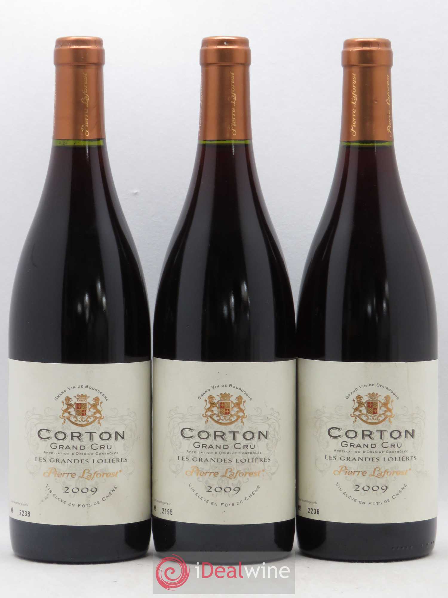 Corton Grand Cru Les Grandes Lolières Pierre Laforest 2009 - Posten von 3 Flaschen - 0