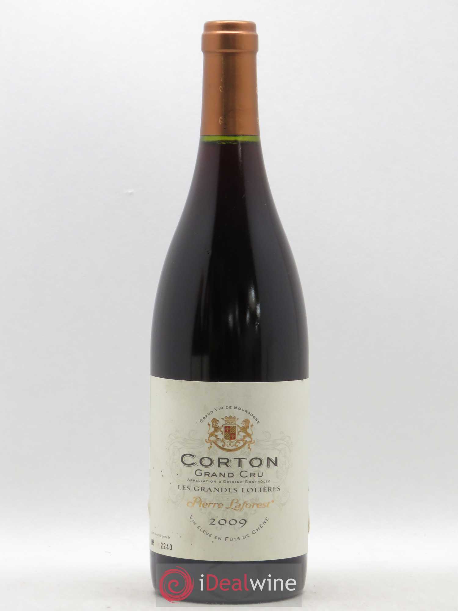 Corton Grand Cru Les Grandes Lolières Pierre Laforest 2009 - Posten von 1 Flasche - 0