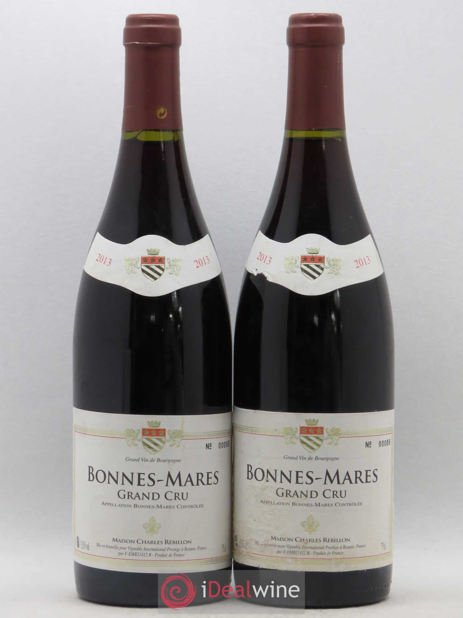 Bonnes-Mares Grand Cru Charles Rébillon 2013 - Lot de 2 bouteilles - 0
