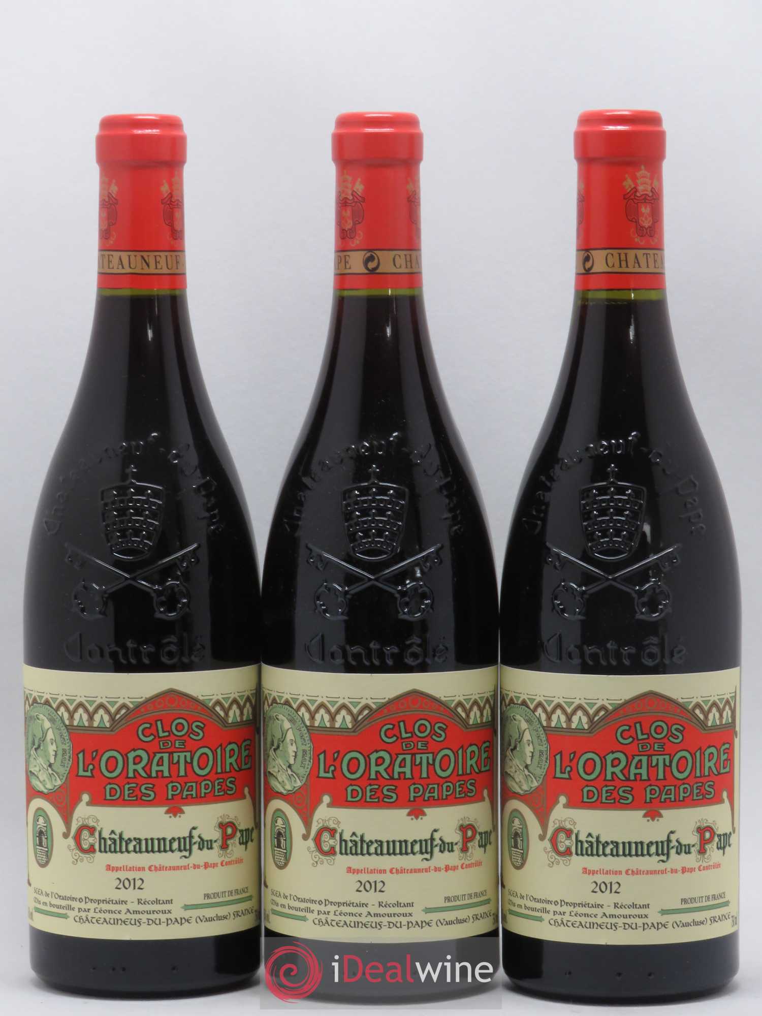 Châteauneuf-du-Pape Clos de l'Oratoire des Papes 2012 - Lot de 3 bouteilles - 0