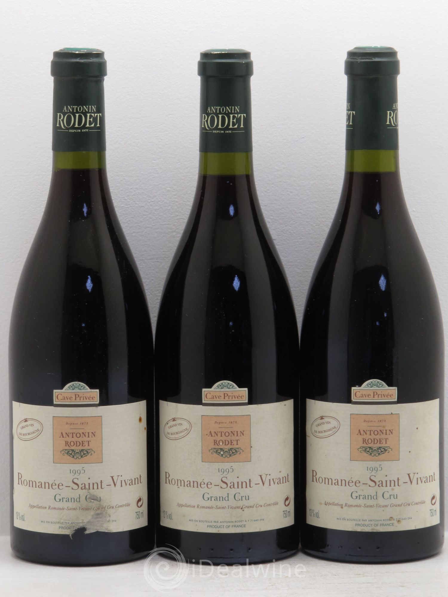 Romanée-Saint-Vivant Grand Cru Antoine Rodet 1995 - Lot de 3 bouteilles - 0