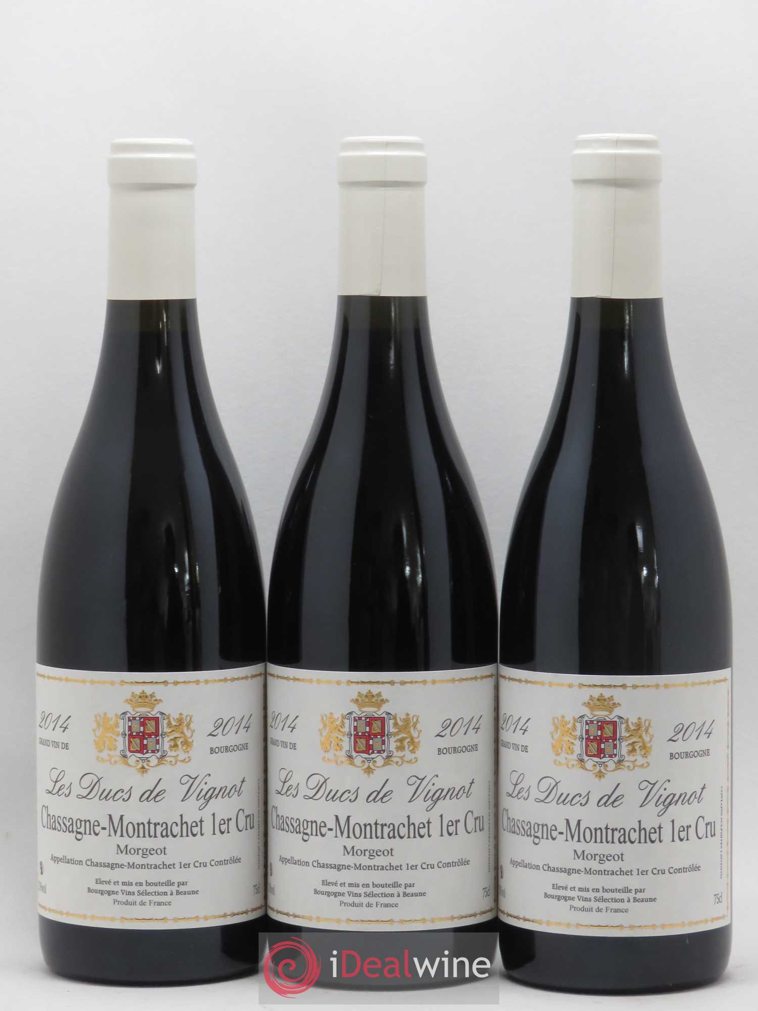 Chassagne-Montrachet 1er Cru Morgeot Les Ducs de Vignot 2014 - Lotto di 3 bottiglie - 0