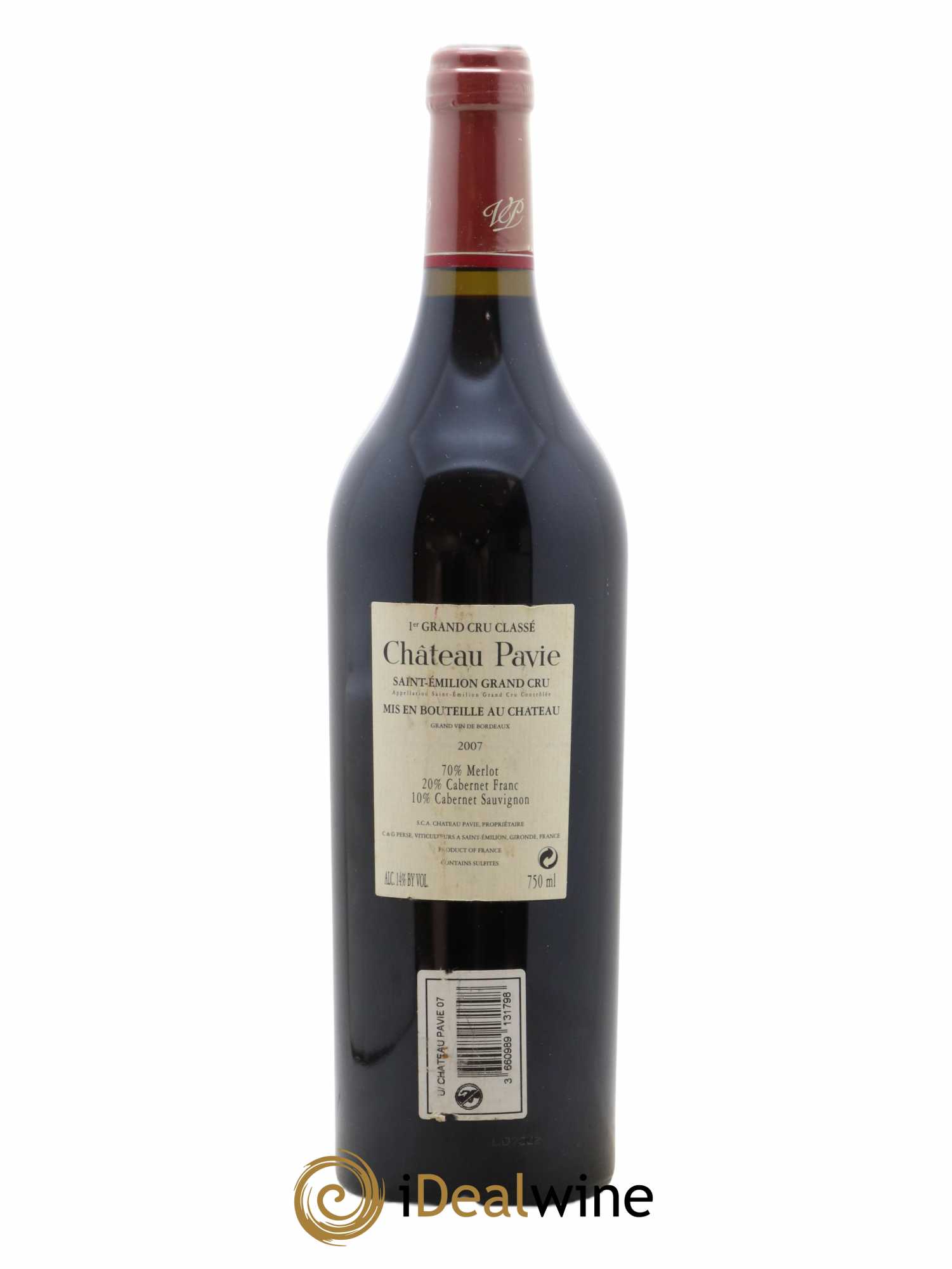 Château Pavie 1er Grand Cru Classé A 2007 - Lot de 1 bouteille - 1