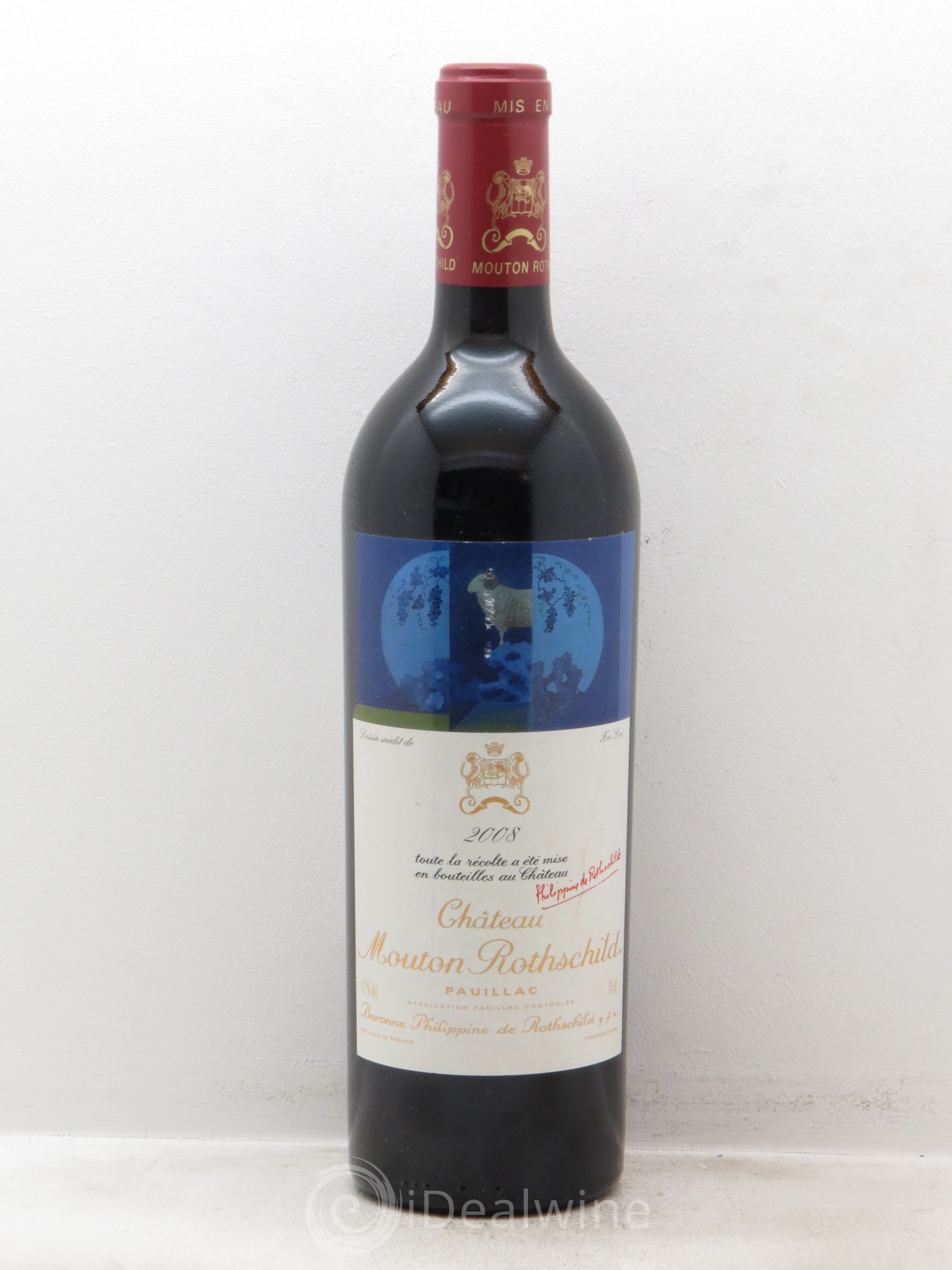Château Mouton Rothschild 1er Grand Cru Classé 2008 - Lot de 1 bouteille - 0