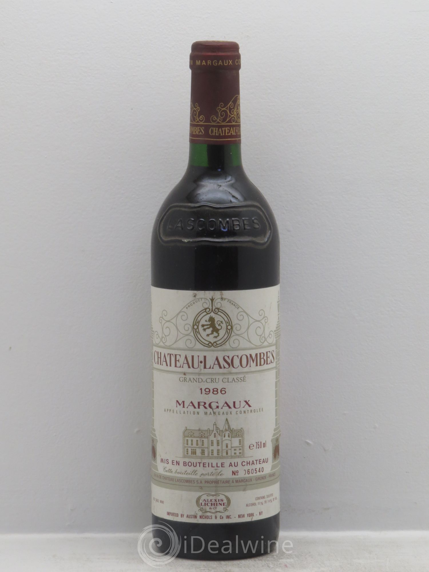 Château Lascombes 2ème Grand Cru Classé 1986 - Lot de 1 bouteille - 0