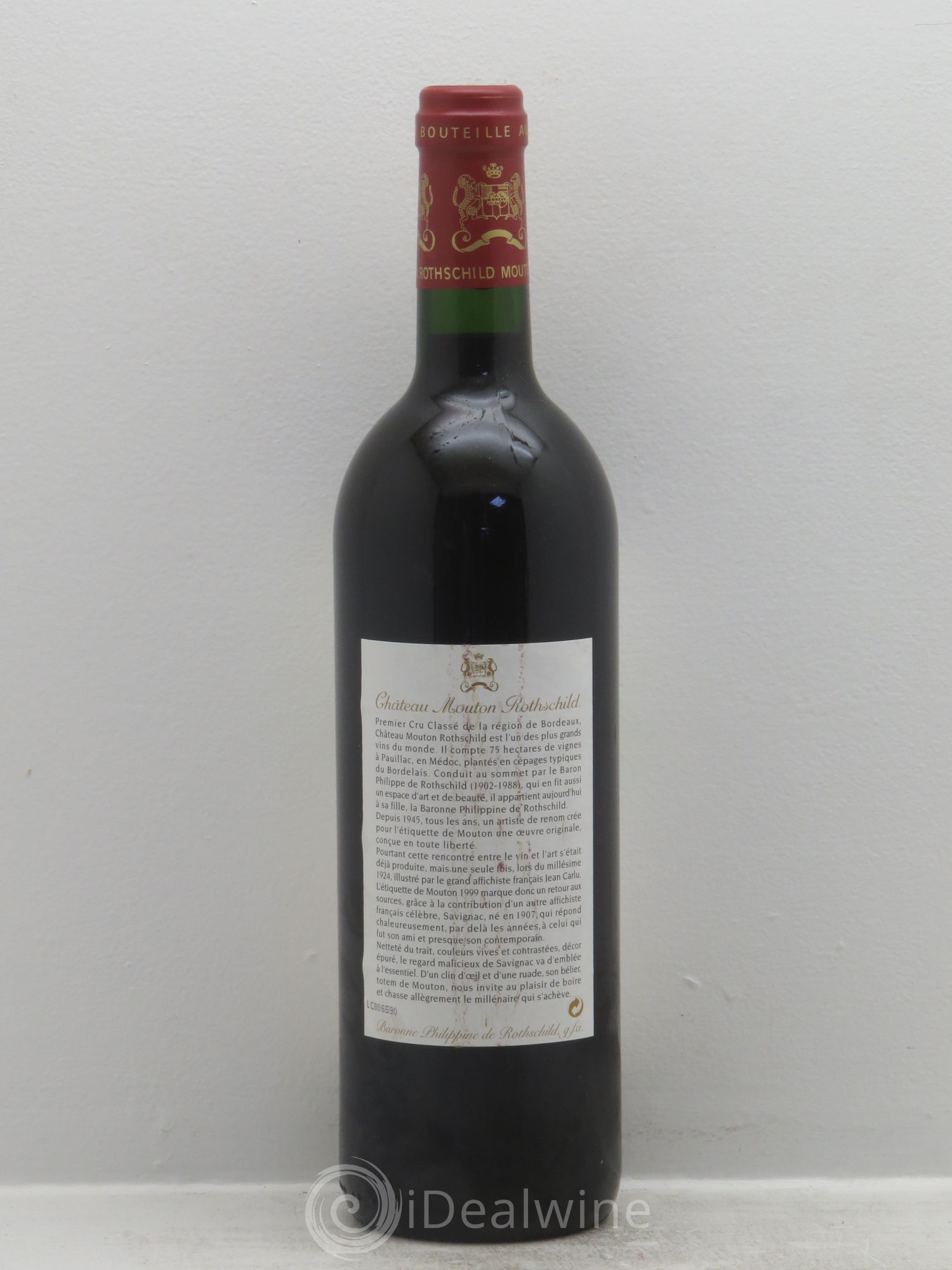 Château Mouton Rothschild 1er Grand Cru Classé 1999 - Lot de 1 bouteille - 1