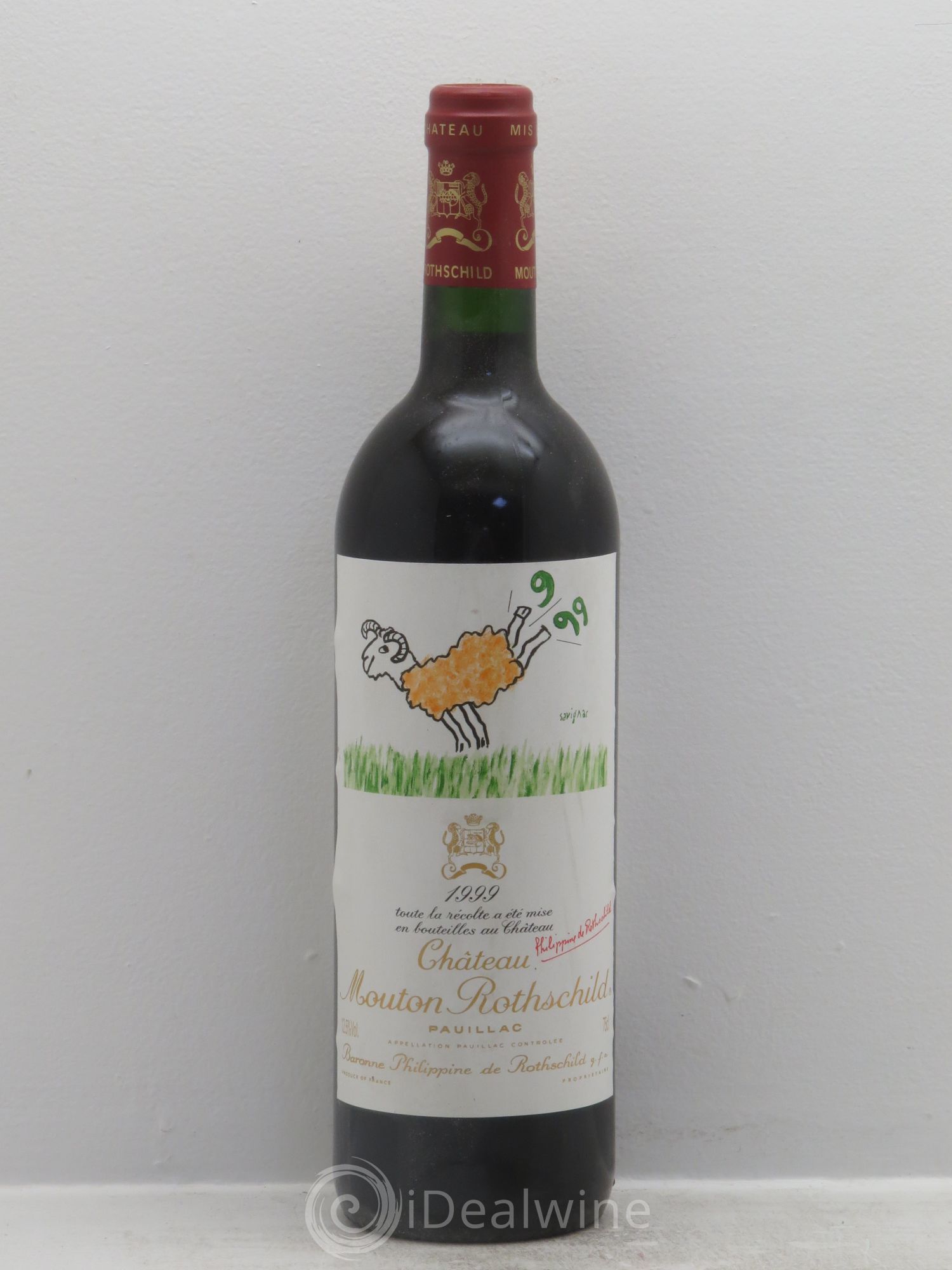 Château Mouton Rothschild 1er Grand Cru Classé 1999 - Lot de 1 bouteille - 0
