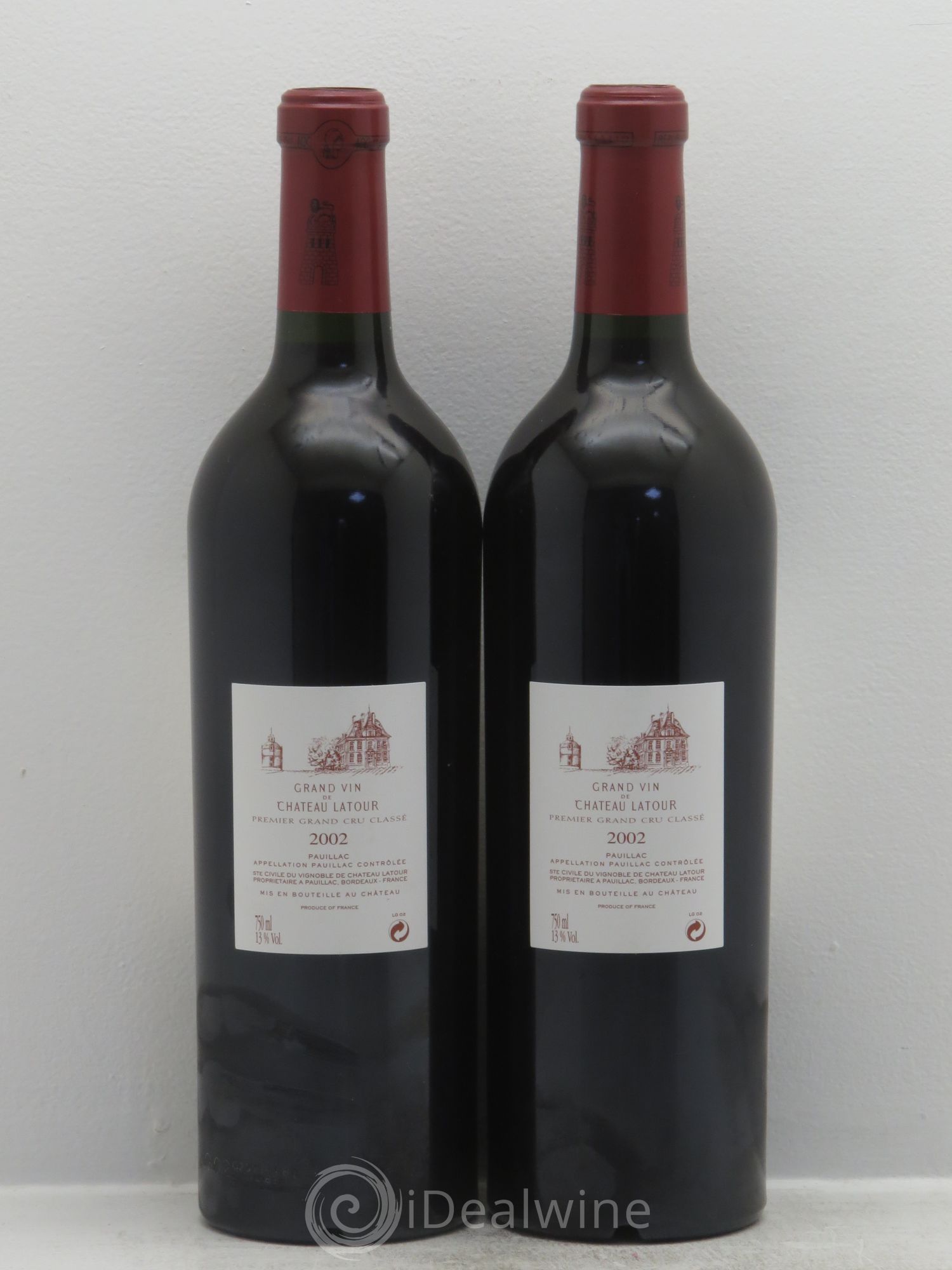 Château Latour 1er Grand Cru Classé 2002 - Lot de 2 bouteilles - 1