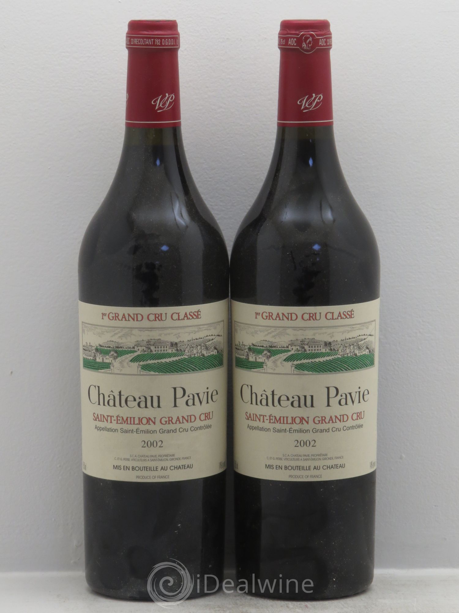 Château Pavie 1er Grand Cru Classé A 2002 - Lot de 2 bouteilles - 0