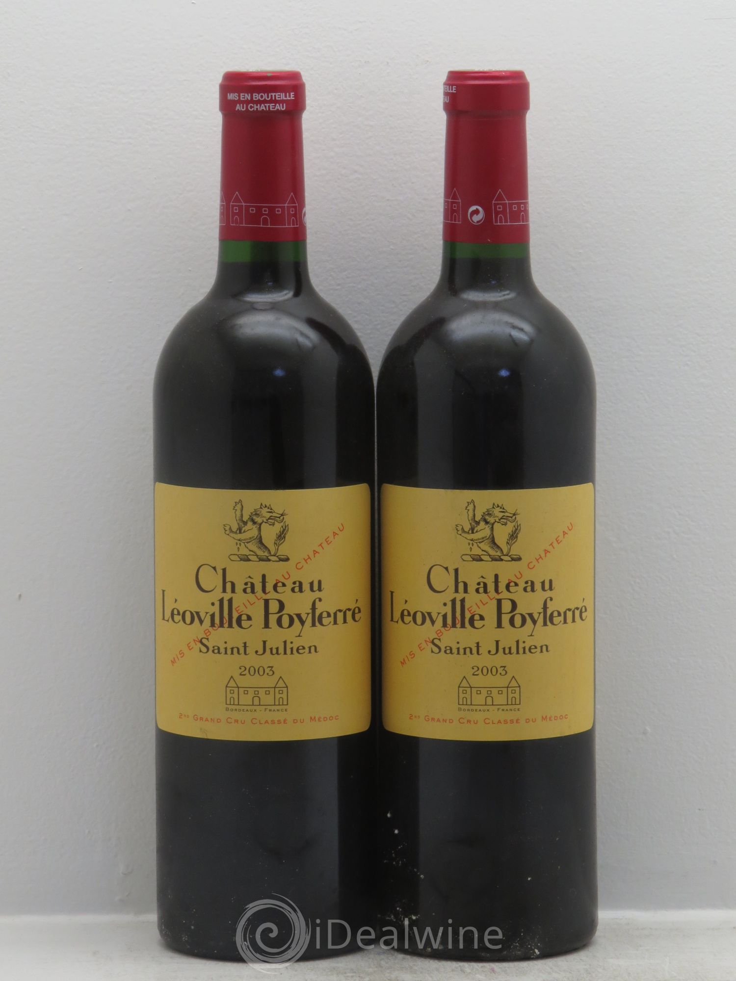 Château Léoville Poyferré 2ème Grand Cru Classé 2003 - Lot de 2 bouteilles - 0