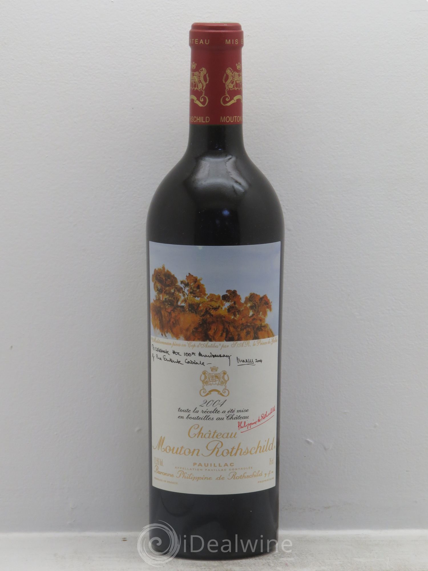 Château Mouton Rothschild 1er Grand Cru Classé 2004 - Lot de 1 bouteille - 0