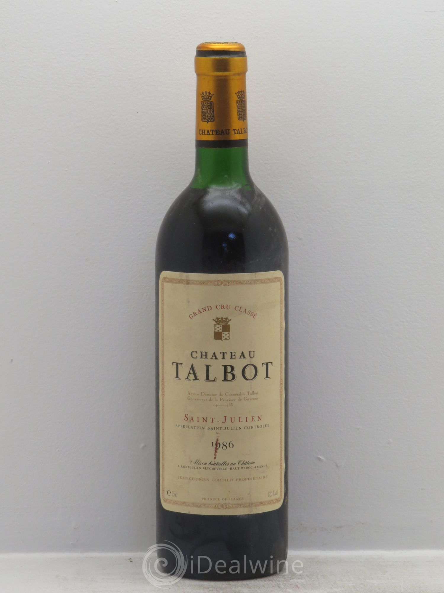 Château Talbot 4ème Grand Cru Classé 1986 - Lot de 1 bouteille - 0