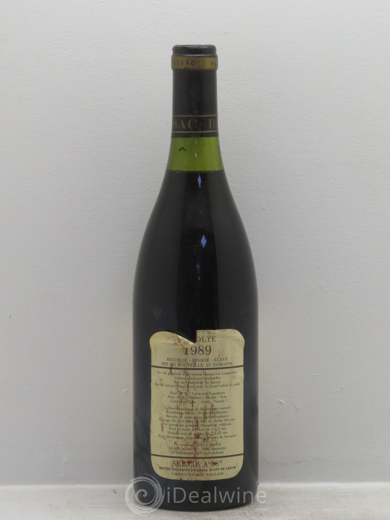 Saint-Guilhem-le-Désert - Cité d'Aniane Mas Daumas Gassac Famille Guibert de La Vaissière 1989 - Lot de 1 bouteille - 1