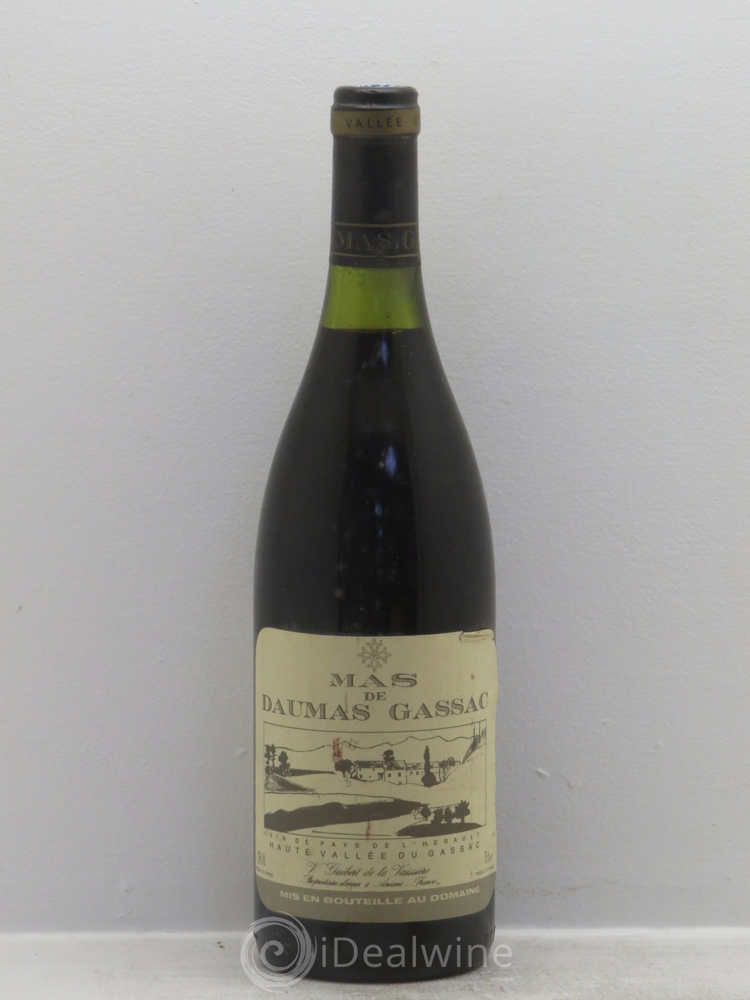 Saint-Guilhem-le-Désert - Cité d'Aniane Mas Daumas Gassac Famille Guibert de La Vaissière 1989 - Lot de 1 bouteille - 0