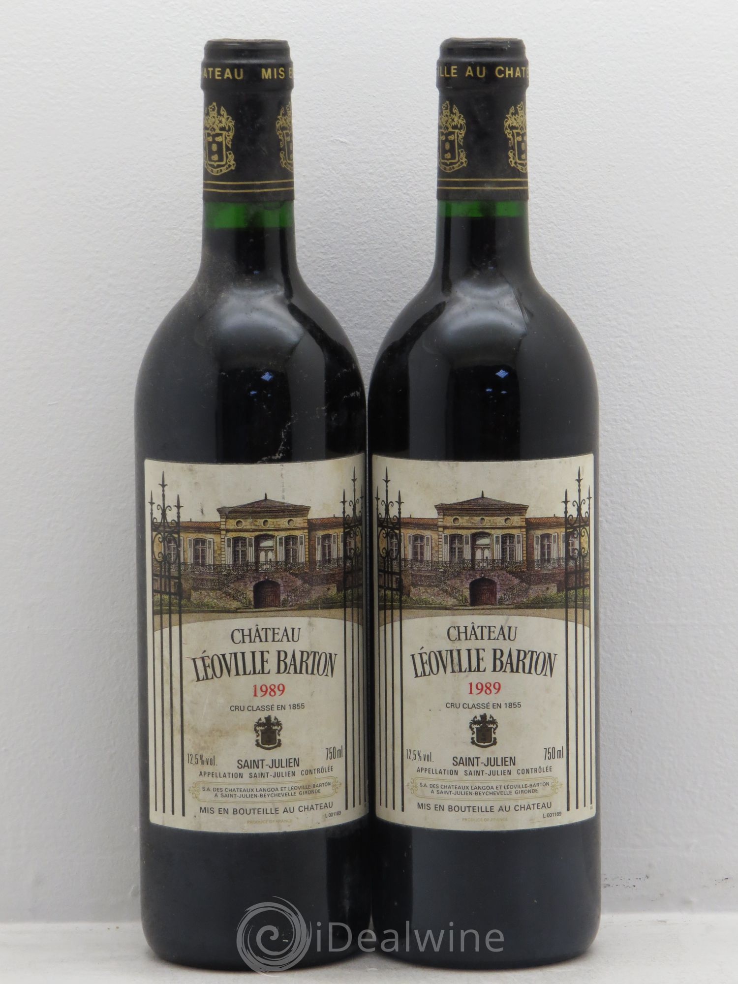 Château Léoville Barton 2ème Grand Cru Classé 1989 - Lot de 2 bouteilles - 0