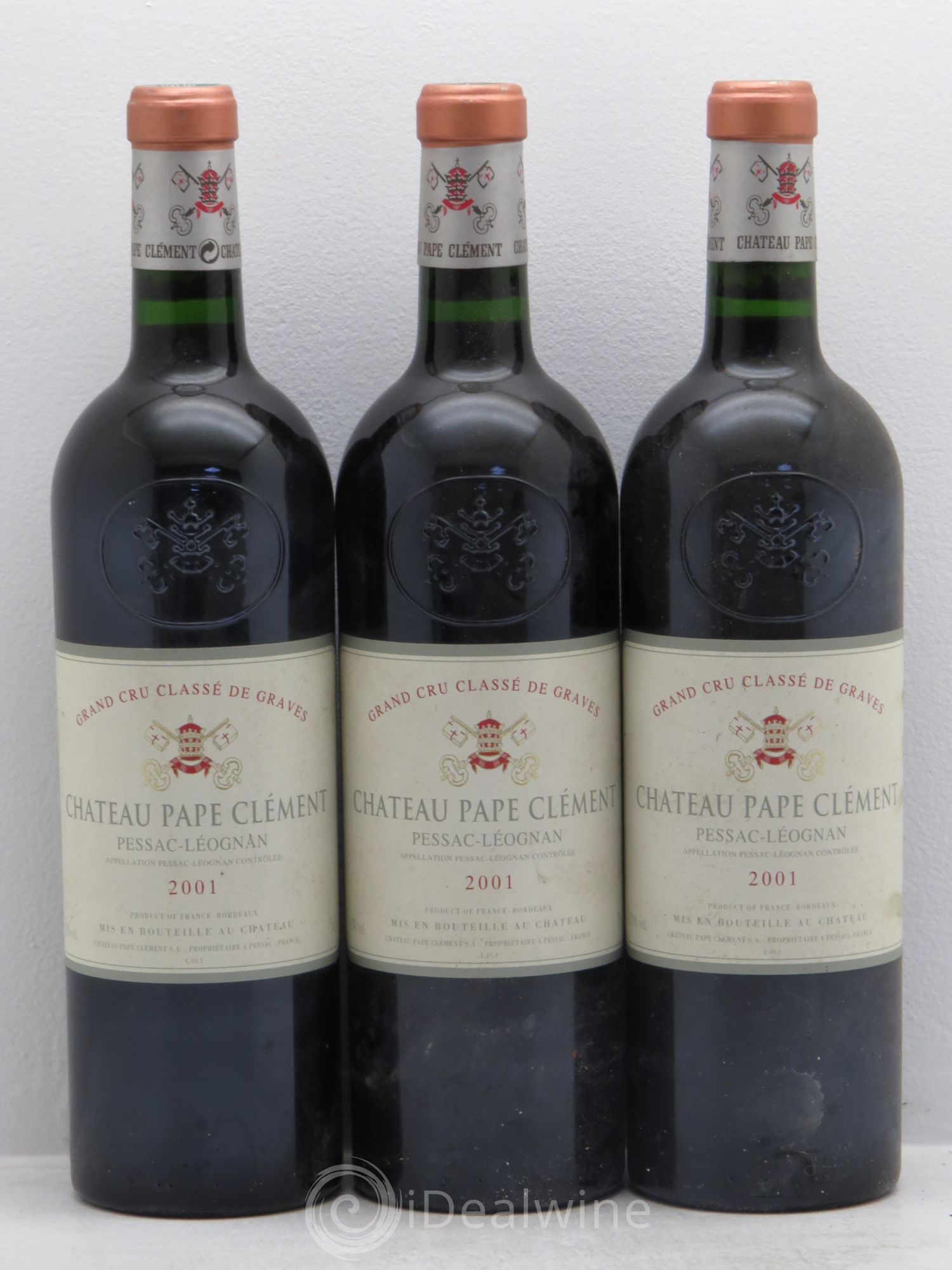 Château Pape Clément Cru Classé de Graves 2001 - Lot de 3 bouteilles - 0