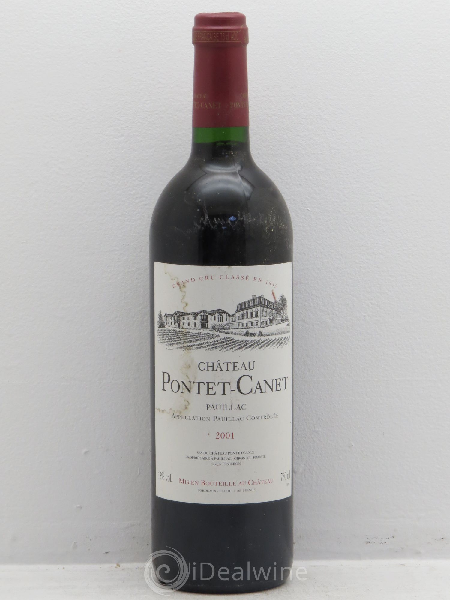 Château Pontet Canet 5ème Grand Cru Classé 2001 - Lot de 1 bouteille - 0