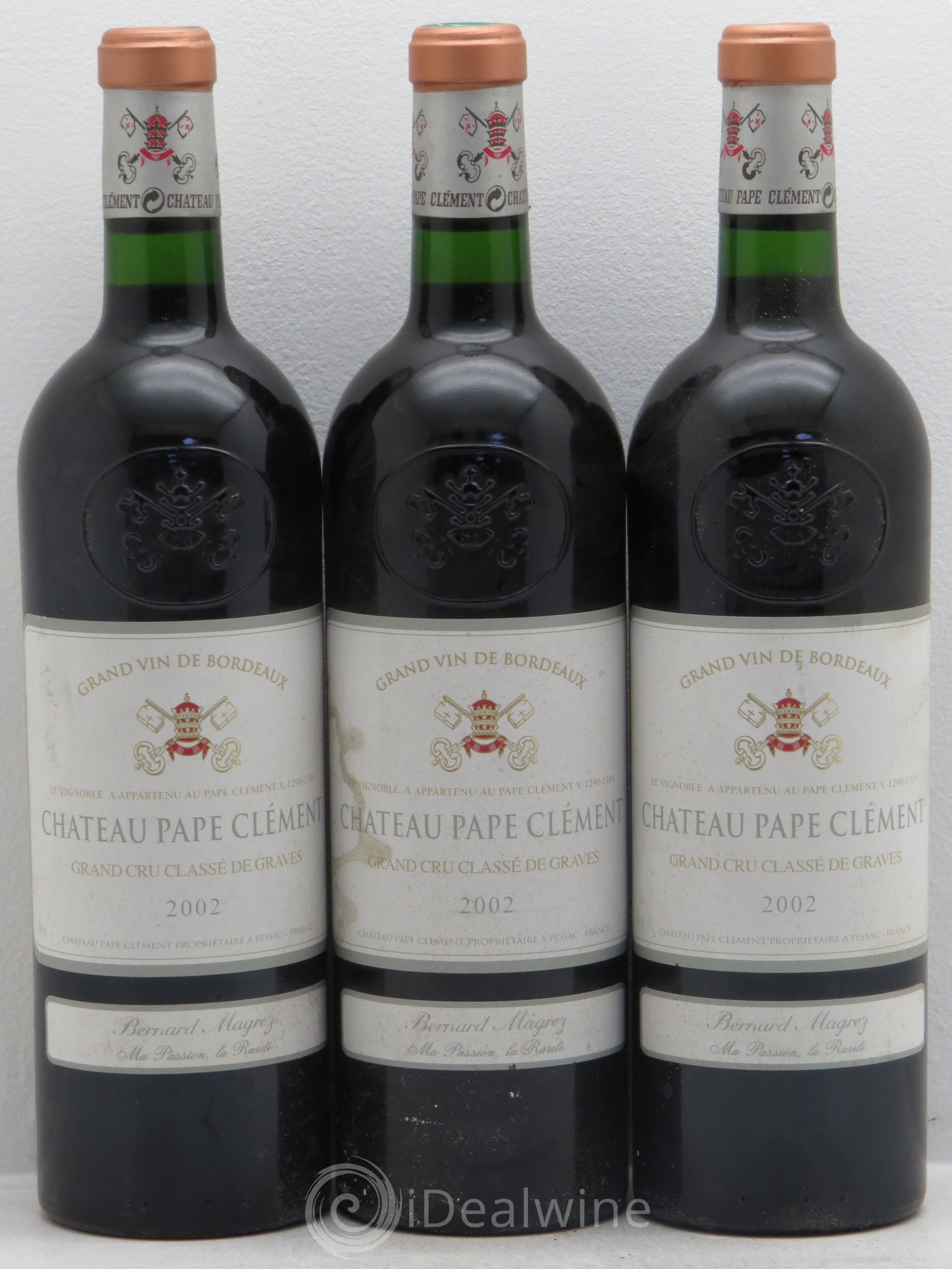 Château Pape Clément Cru Classé de Graves 2002 - Lot de 3 bouteilles - 0