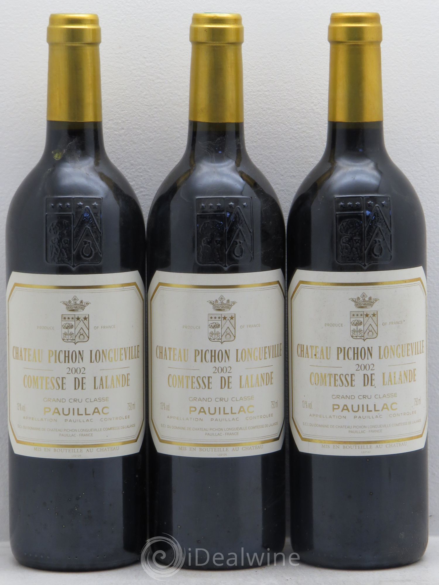 Château Pichon Longueville Comtesse de Lalande 2ème Grand Cru Classé 2002 - Lot de 3 bouteilles - 0