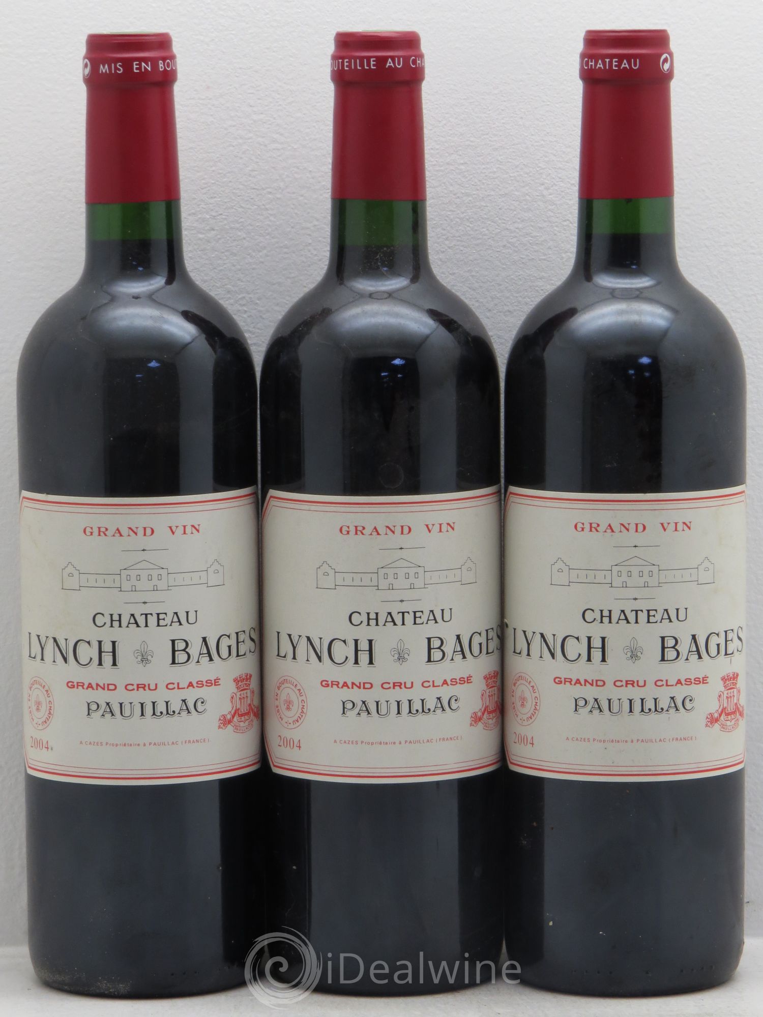 Château Lynch Bages 5ème Grand Cru Classé 2004 - Lot de 3 bouteilles - 0