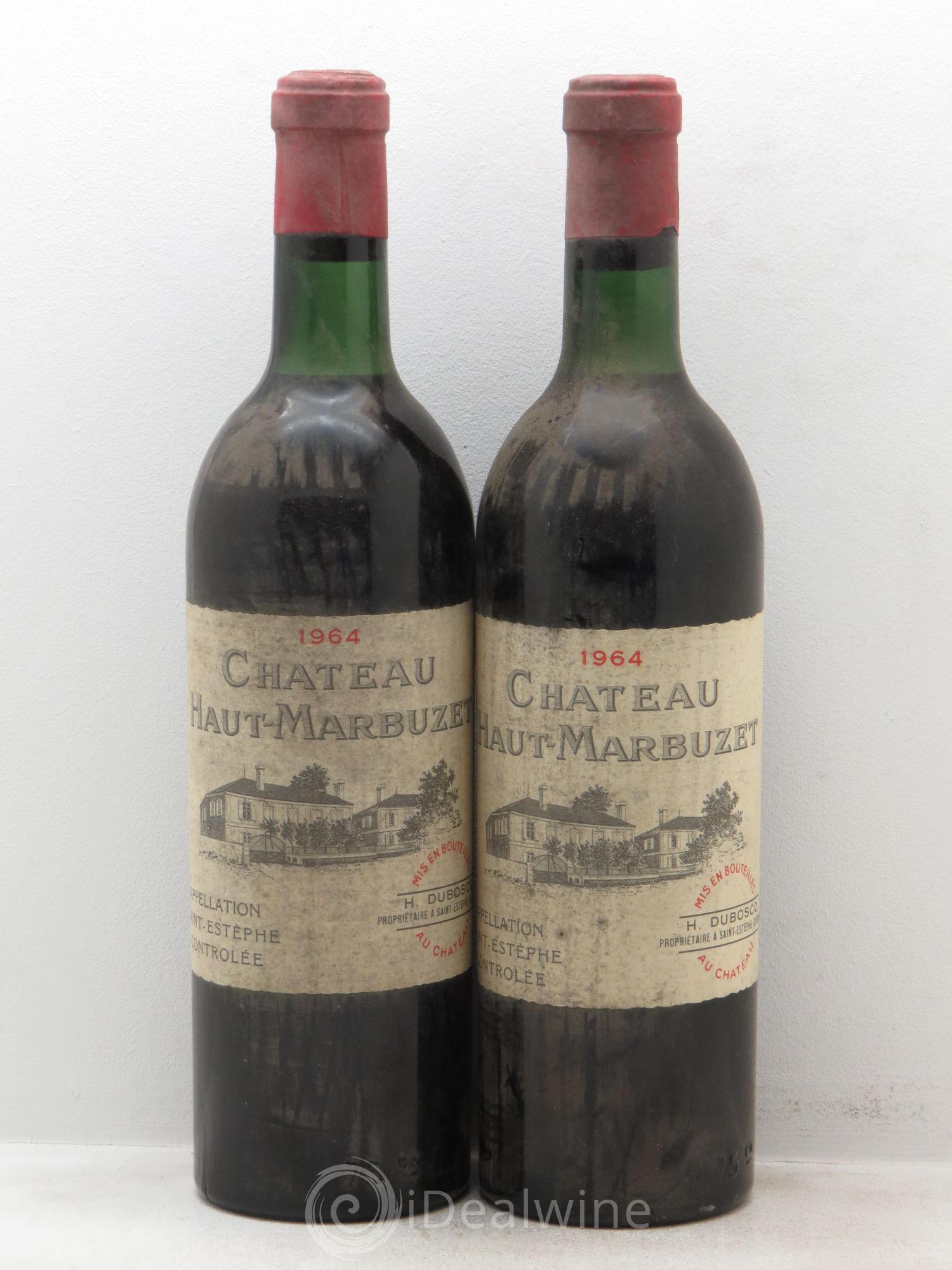 Château Haut Marbuzet 1964 - Lot de 2 bouteilles - 0