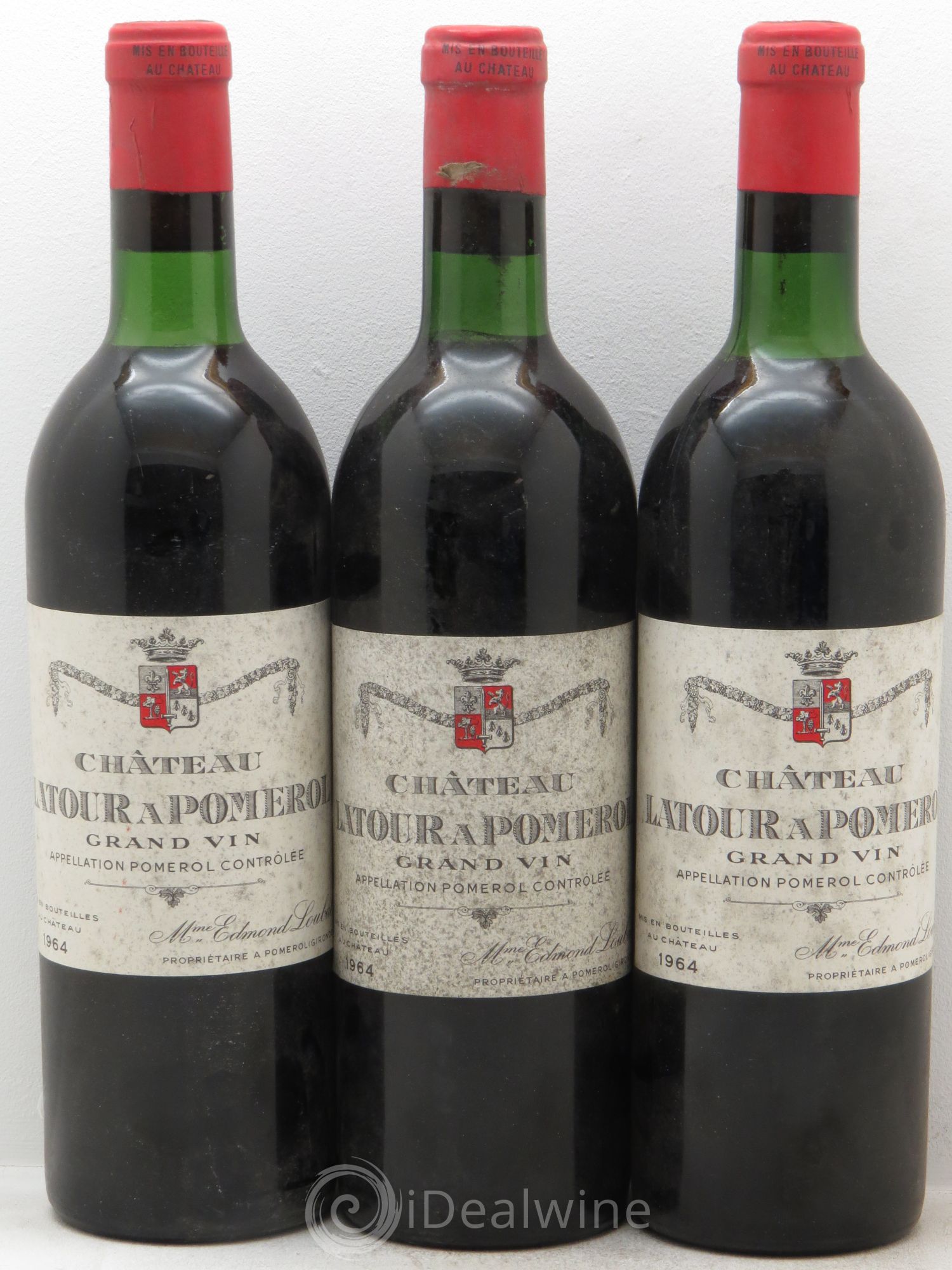 Château Latour à Pomerol 1964 - Lot de 3 bouteilles - 0