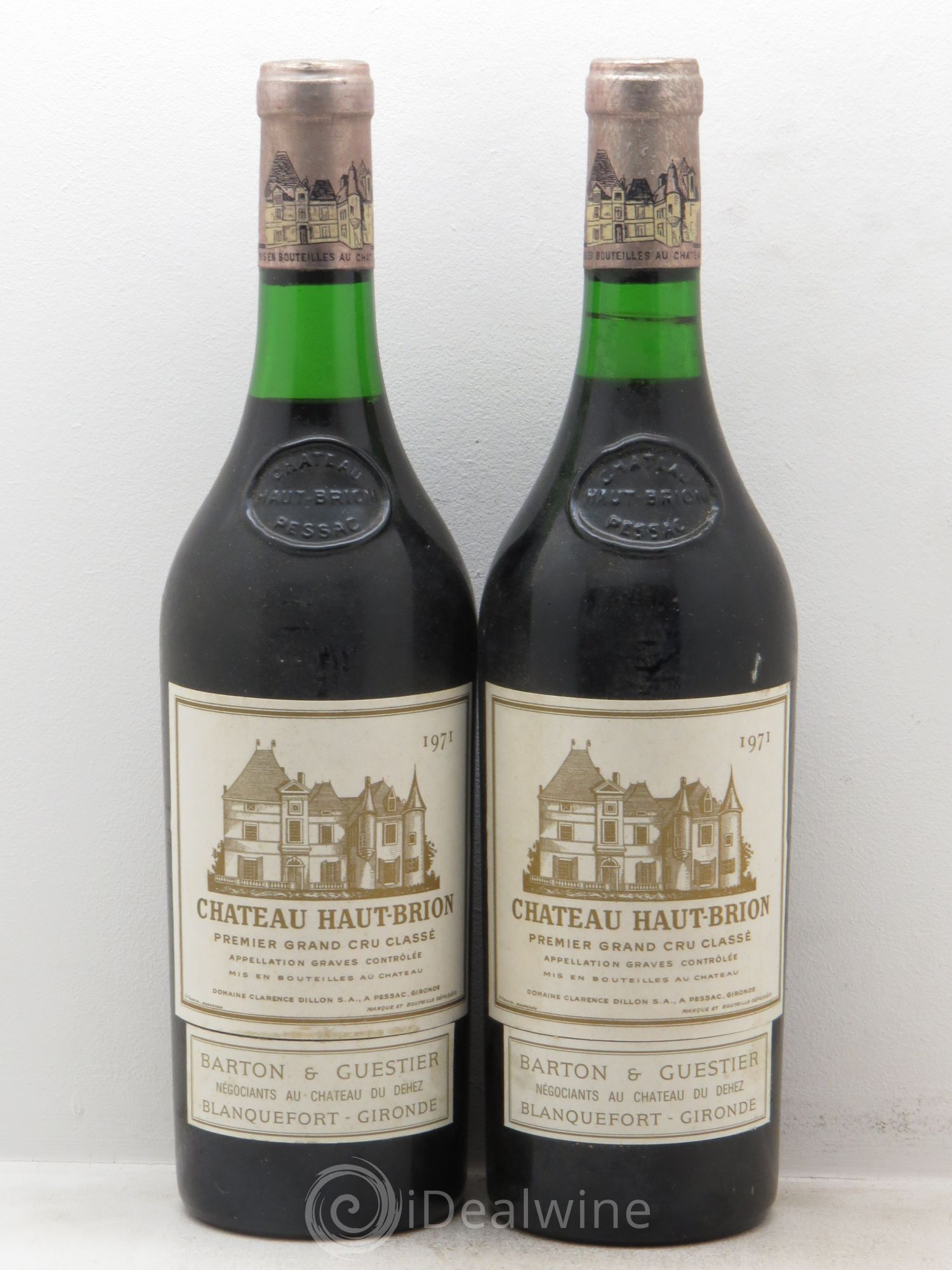 Château Haut Brion 1er Grand Cru Classé 1971 - Lot de 2 bouteilles - 0