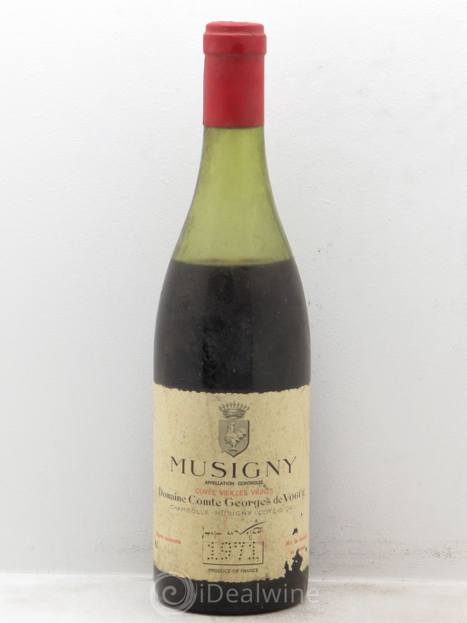 Musigny Grand Cru Cuvée Vieilles Vignes Comte Georges de Vogüé 1971 - Lot de 1 bouteille - 0