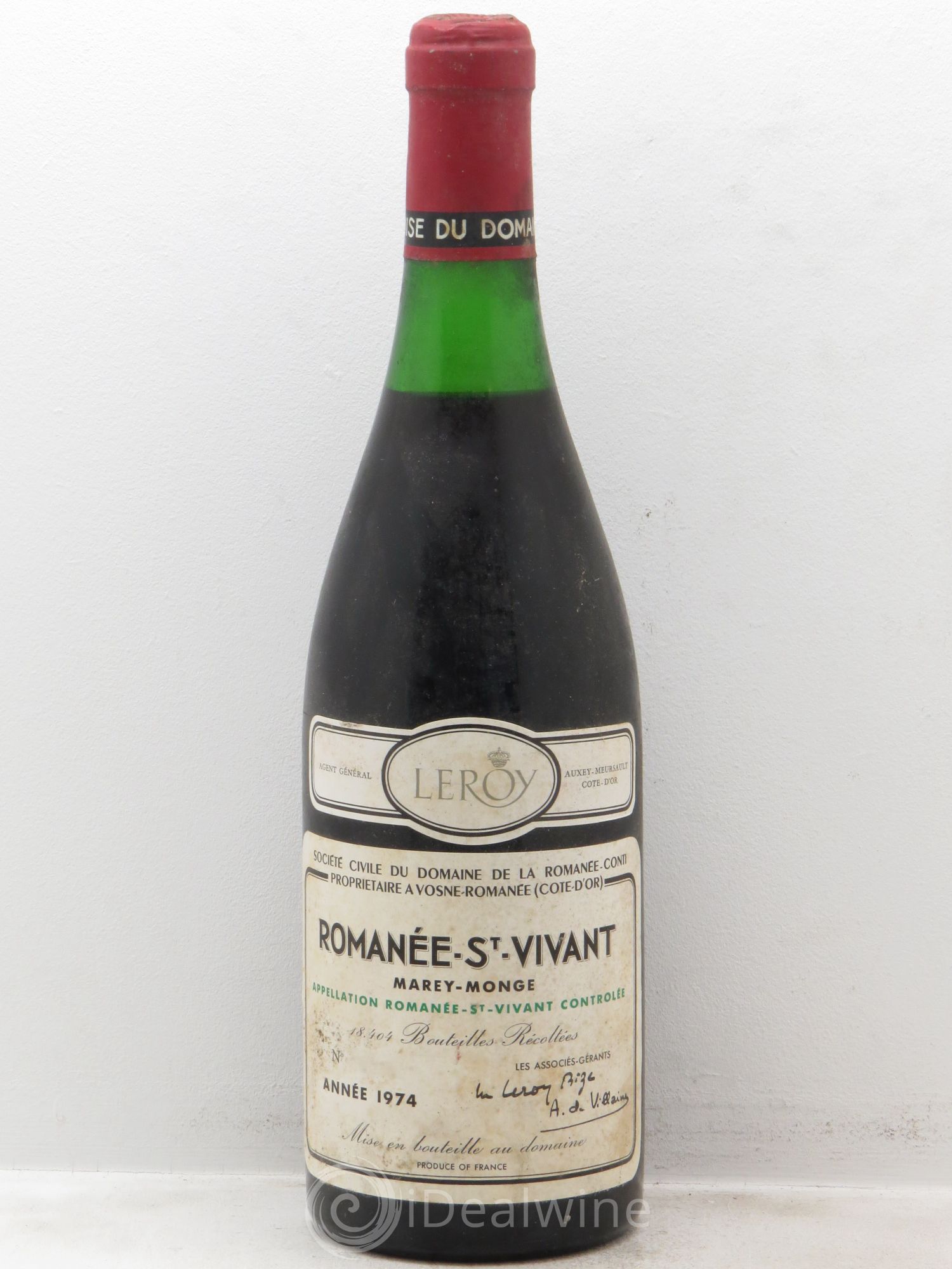 Romanée-Saint-Vivant Grand Cru Domaine de la Romanée-Conti 1974 - Lot de 1 bouteille - 0